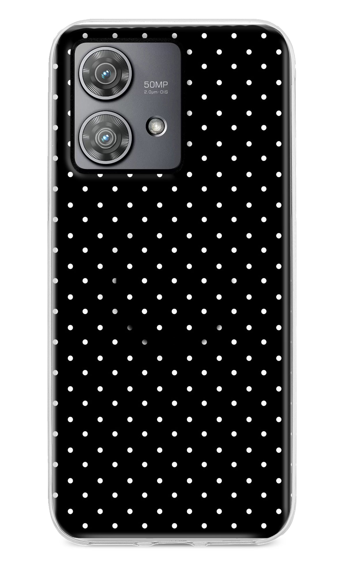 White Dots Moto Edge 40 Neo Pop Case