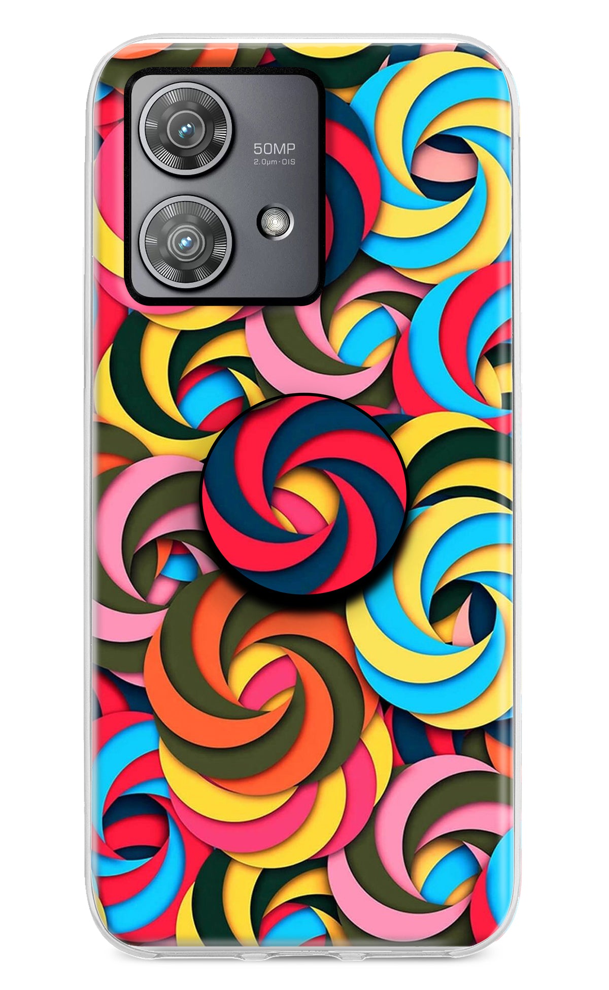 Spiral Pattern Moto Edge 40 Neo Pop Case