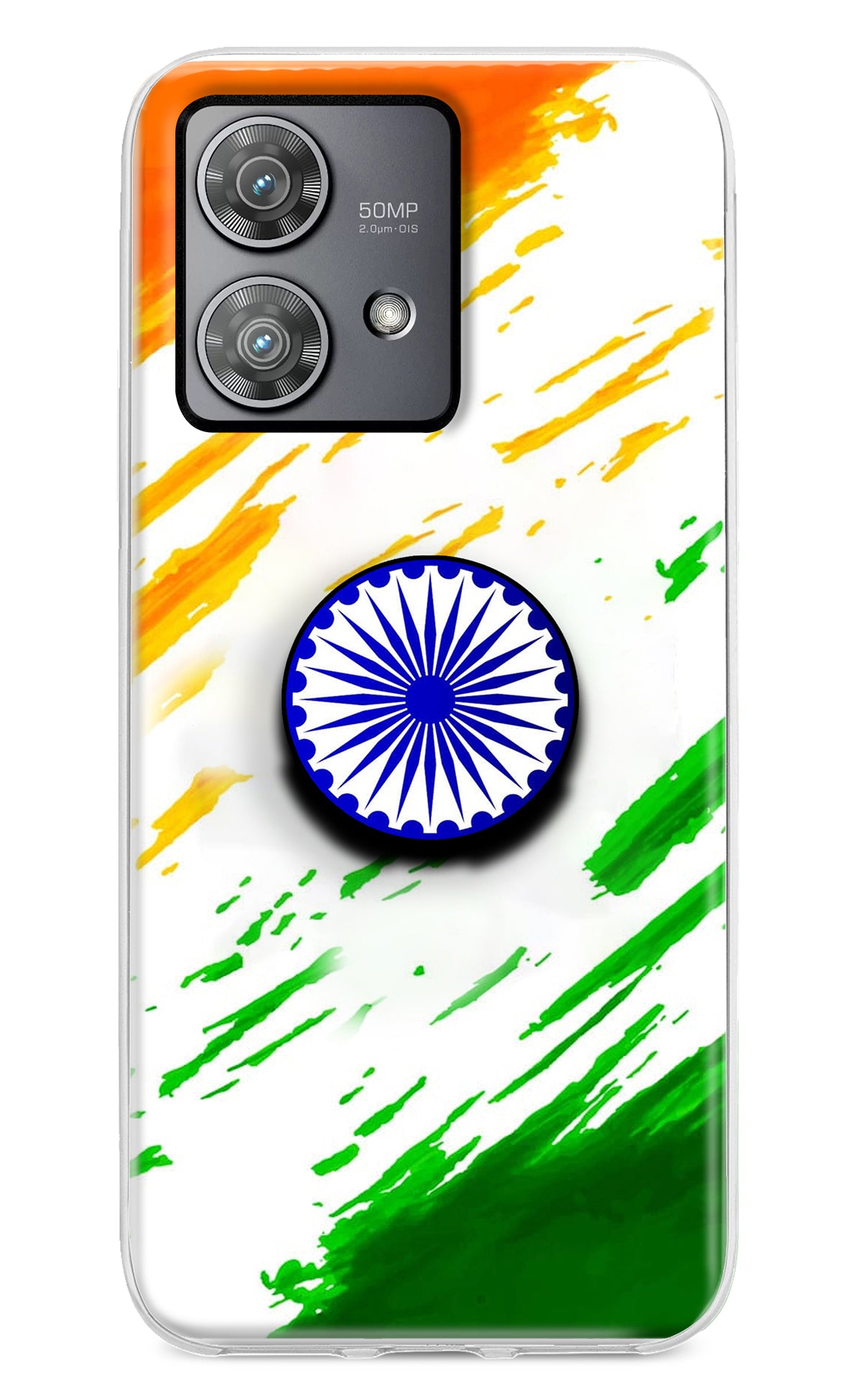 Indian Flag Ashoka Chakra Moto Edge 40 Neo Pop Case