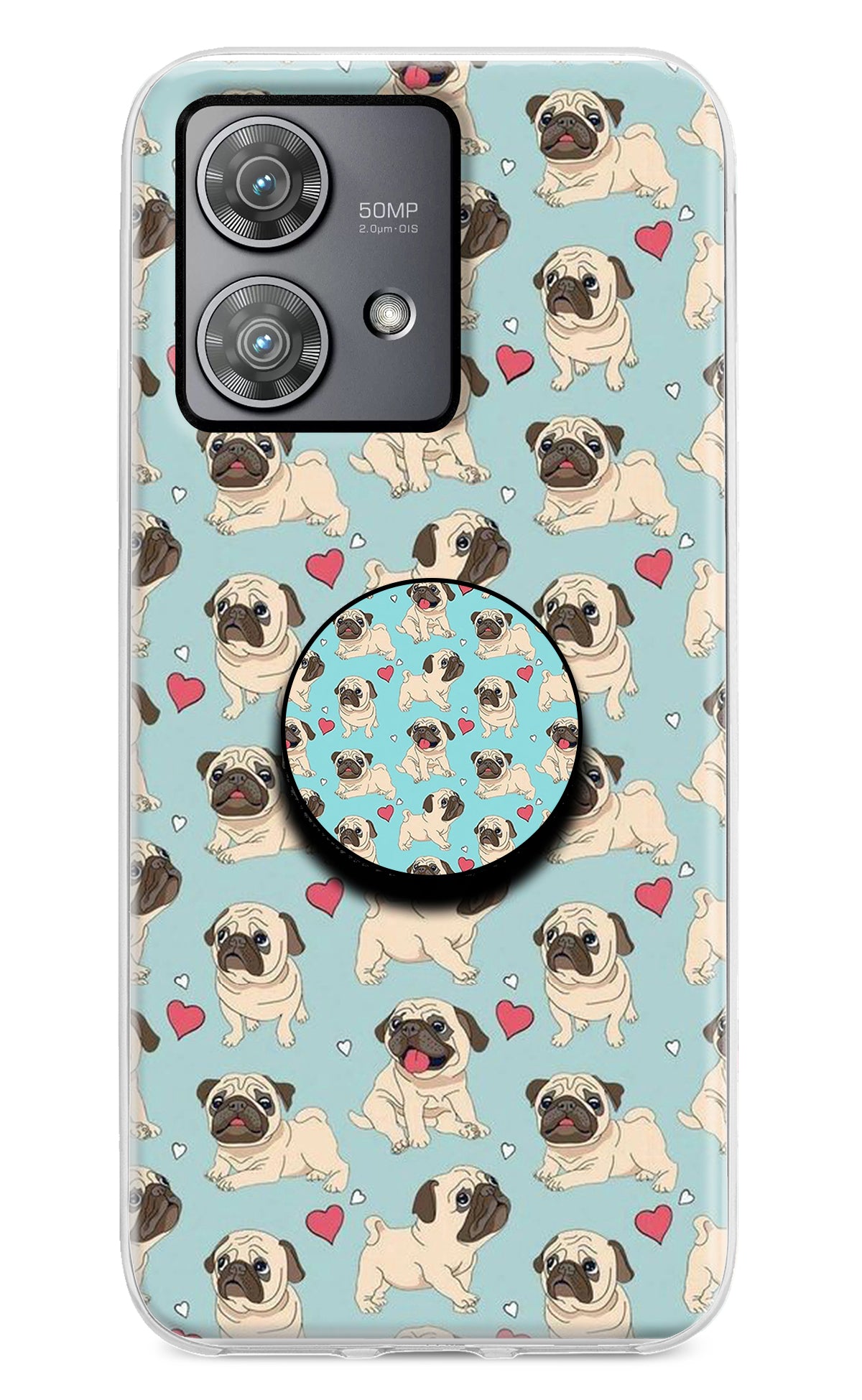 Pug Dog Moto Edge 40 Neo Pop Case