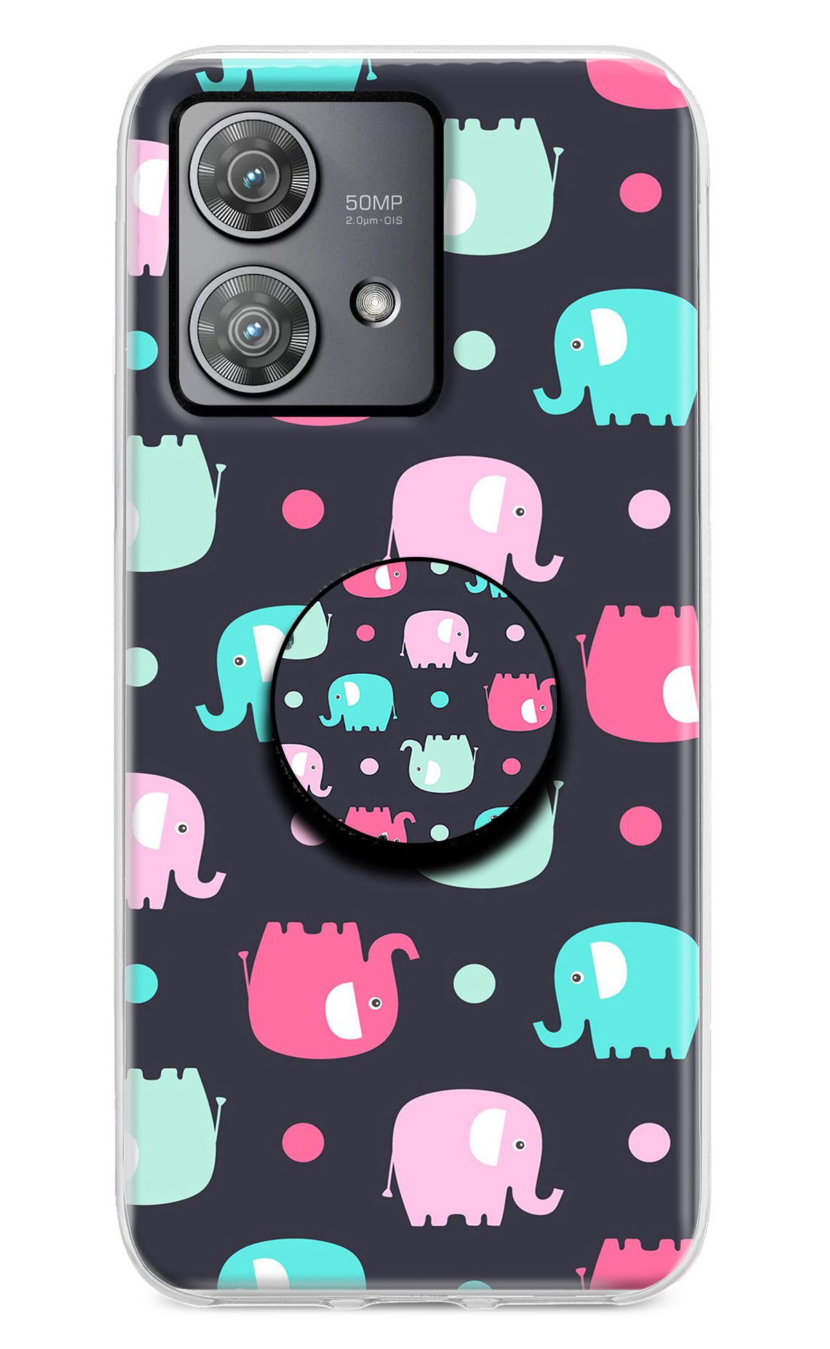 Baby Elephants Moto Edge 40 Neo Pop Case