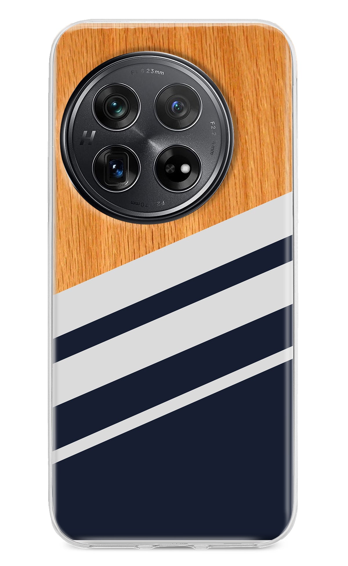 Blue and white wooden Oneplus 12 Back Cover