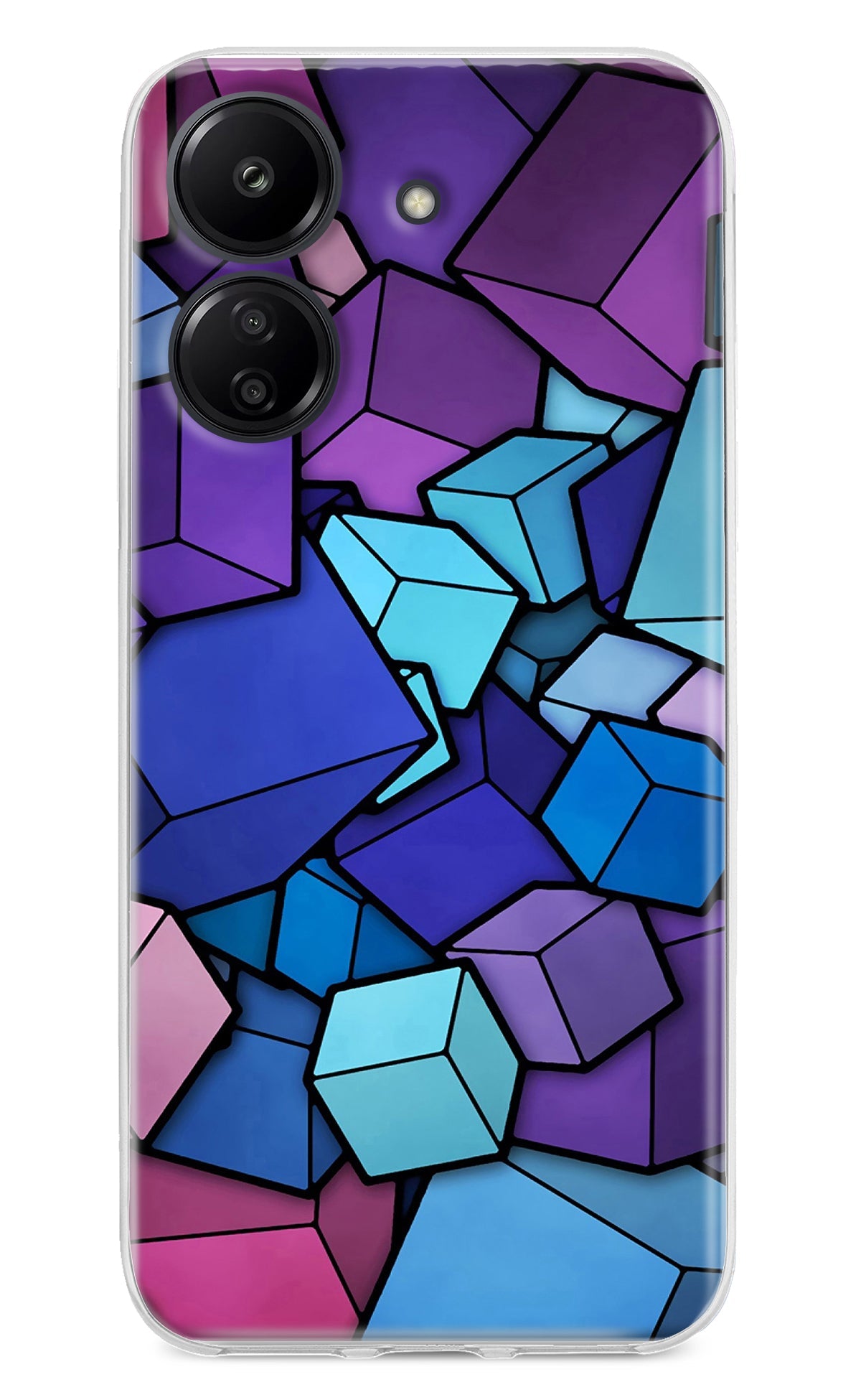 Cubic Abstract Redmi 13C 4G Back Cover