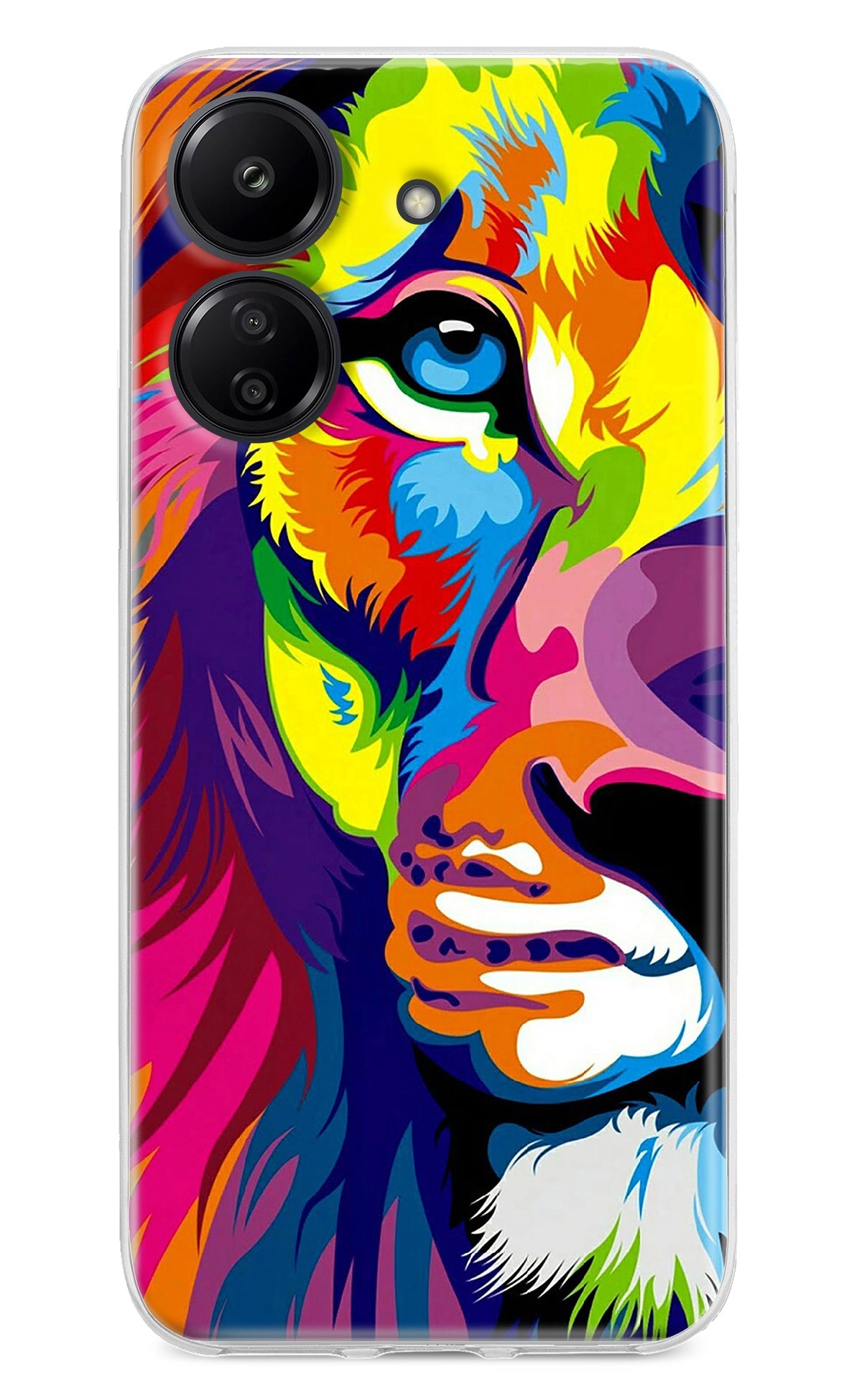 Lion Half Face Redmi 13C 4G Back Cover