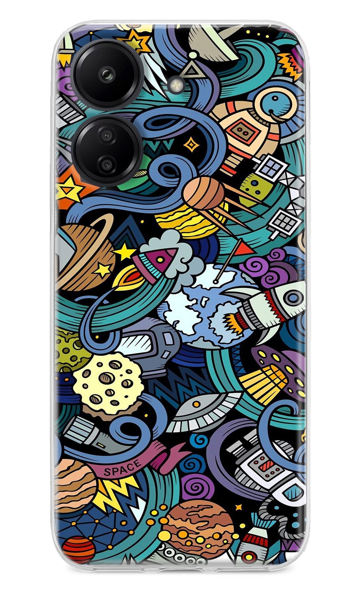 Space Abstract Redmi 13C 4G Back Cover