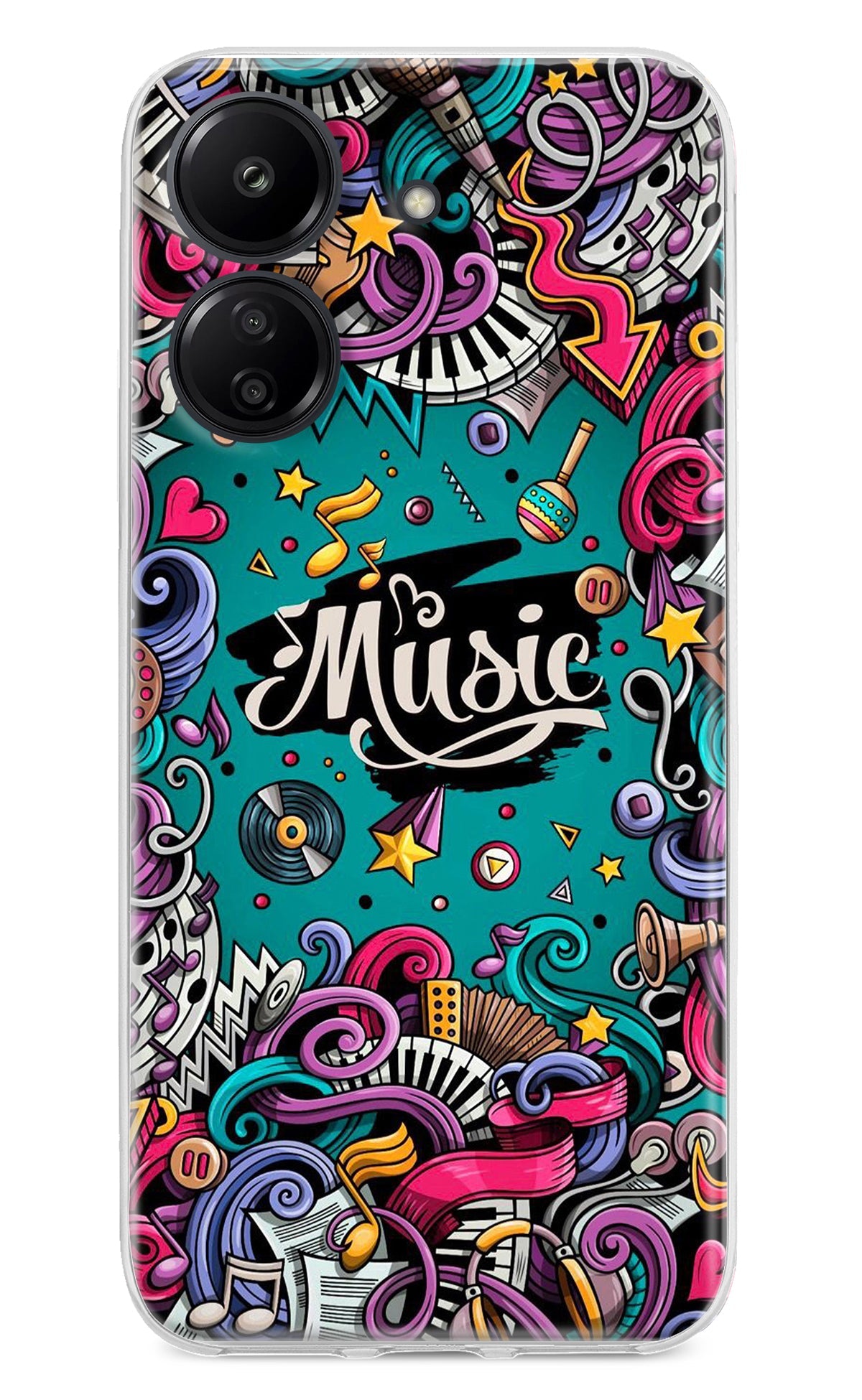 Music Graffiti Redmi 13C 4G Back Cover