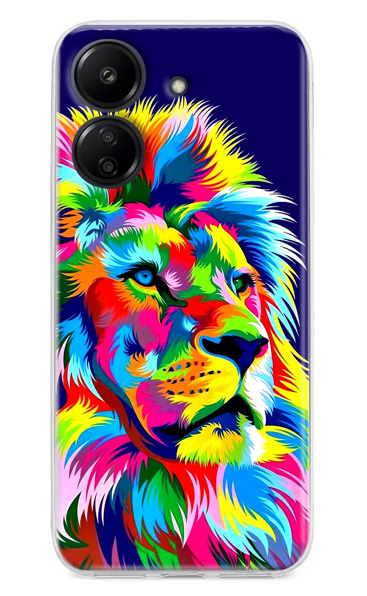 Vector Art Lion Redmi 13C 4G Back Cover