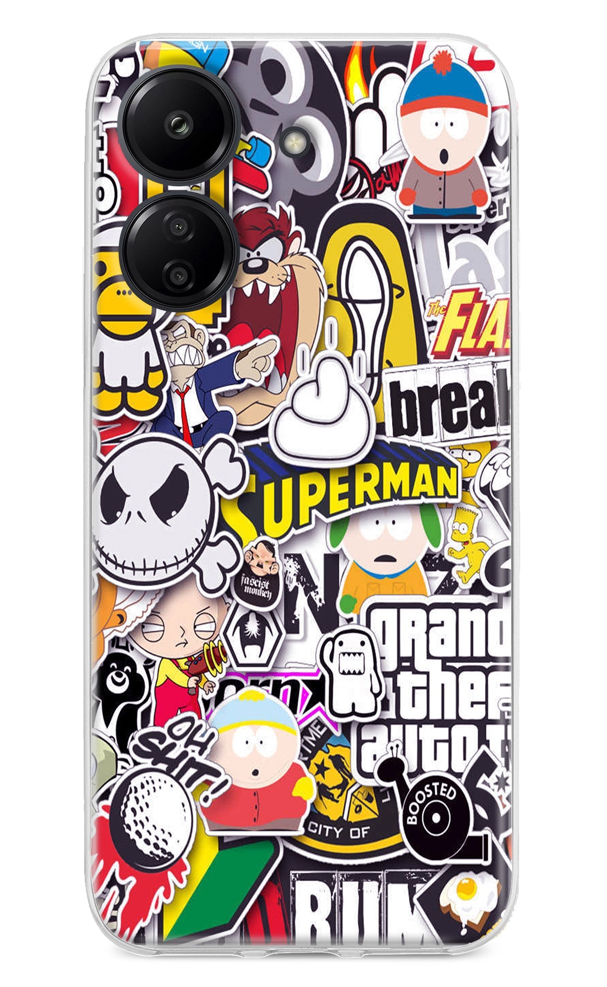 Sticker Bomb Redmi 13C 4G Back Cover