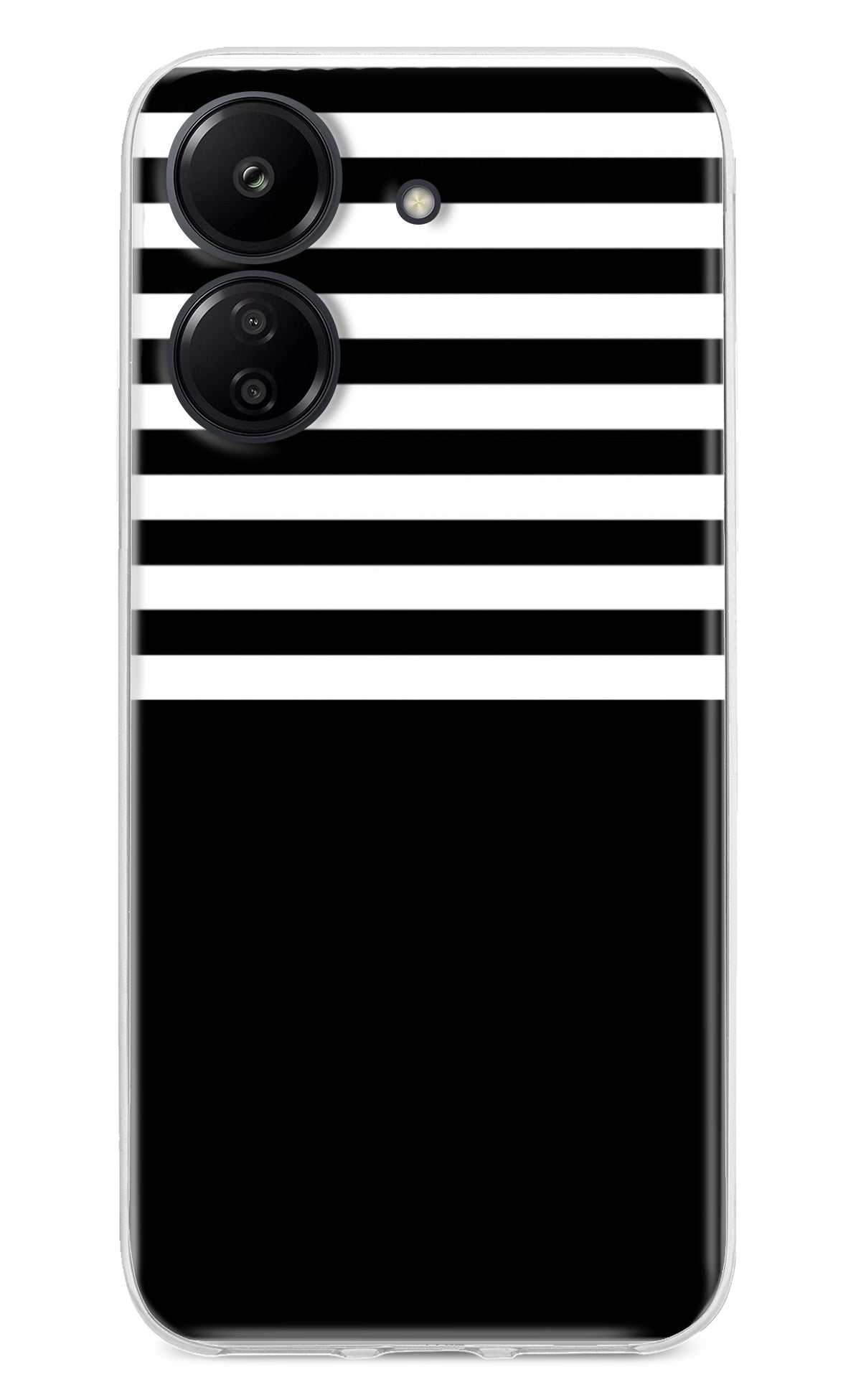 Black and White Print Redmi 13C 4G Back Cover