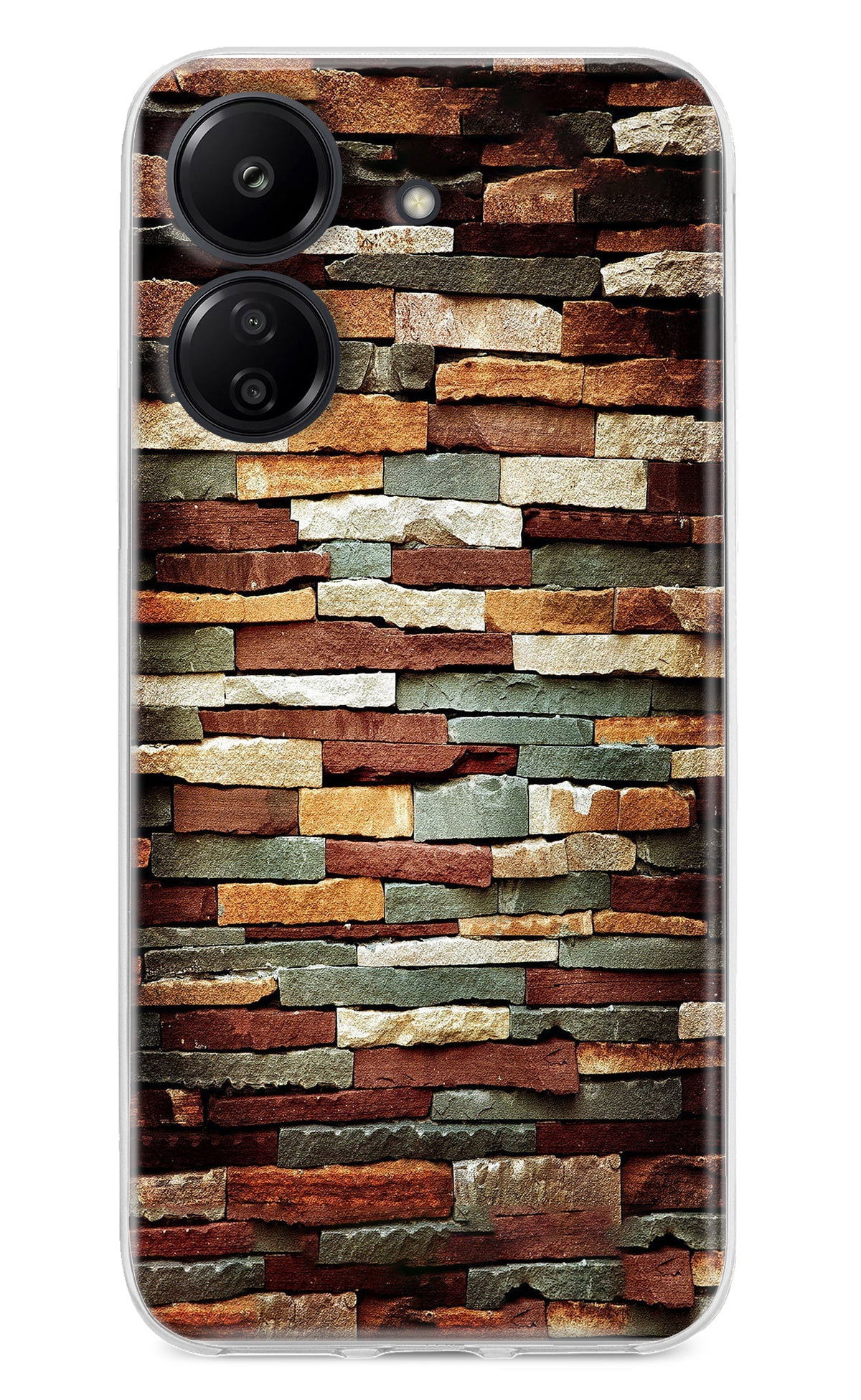 Bricks Pattern Redmi 13C 4G Back Cover