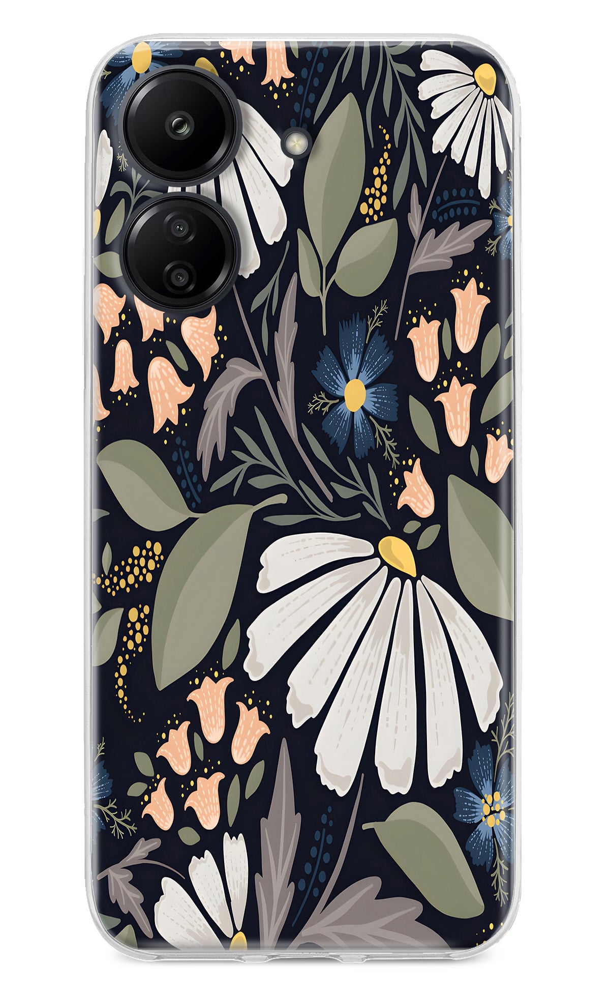 Flowers Art Redmi 13C 4G Back Cover