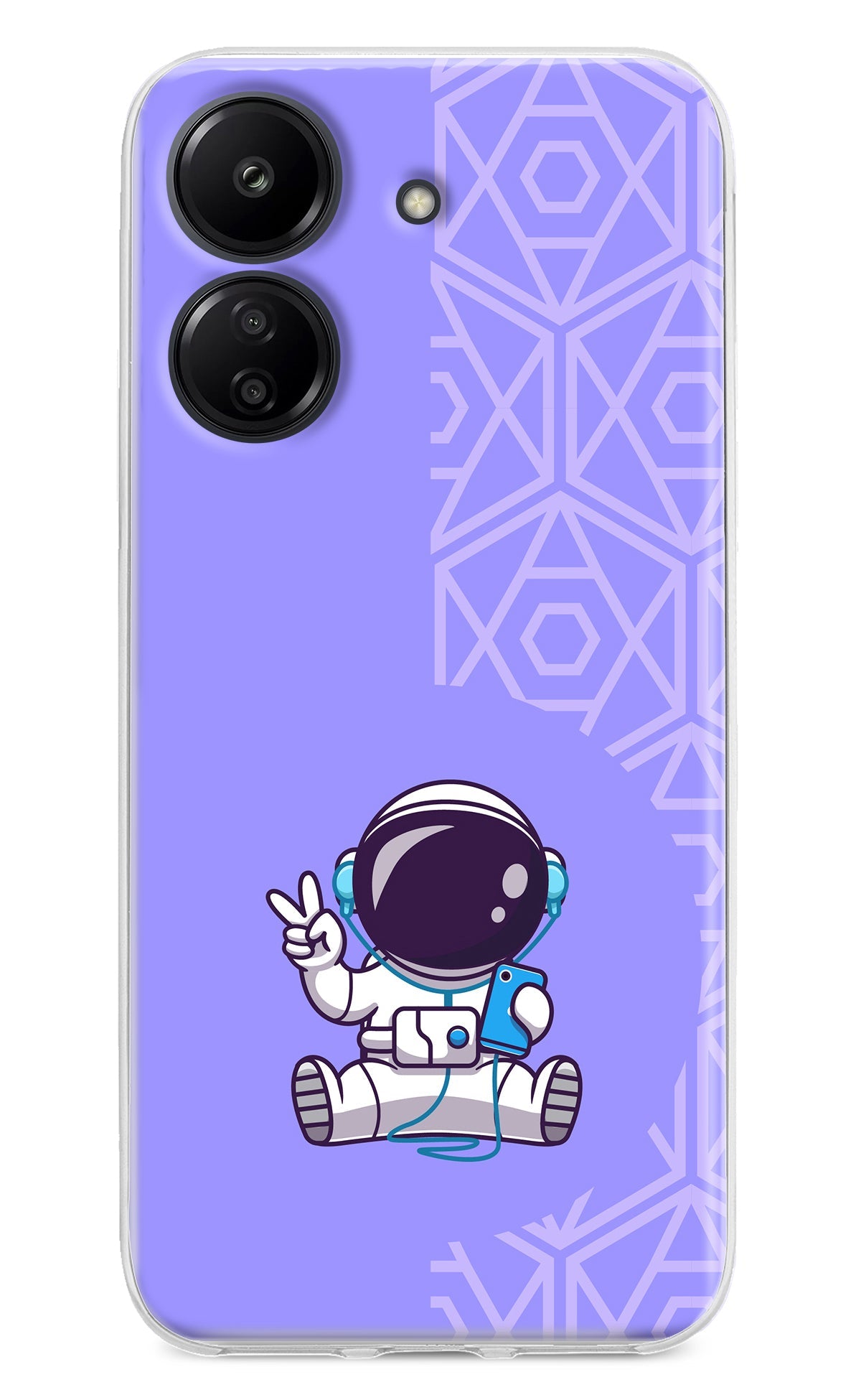 Cute Astronaut Chilling Redmi 13C 4G Back Cover