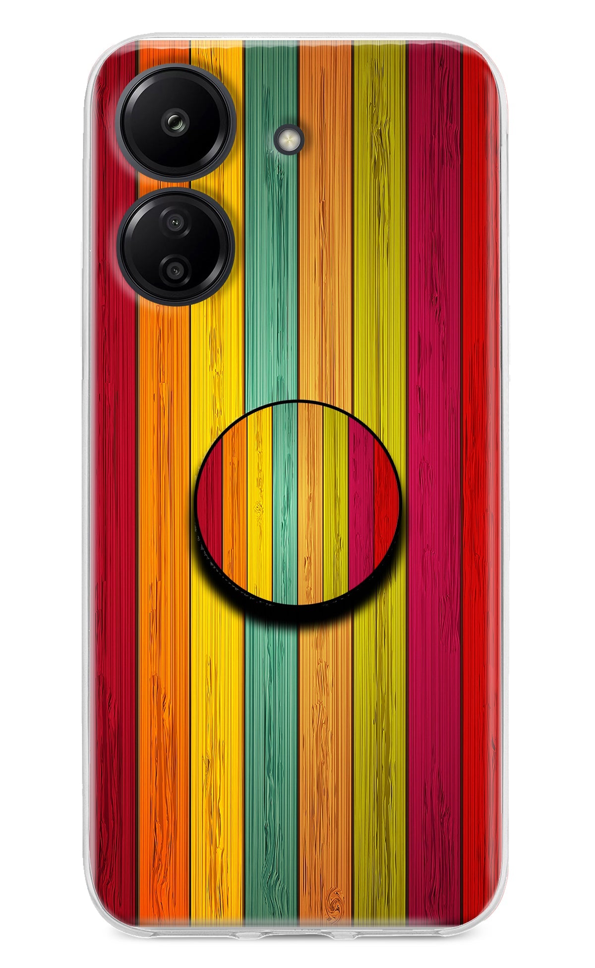 Multicolor Wooden Redmi 13C 4G Pop Case