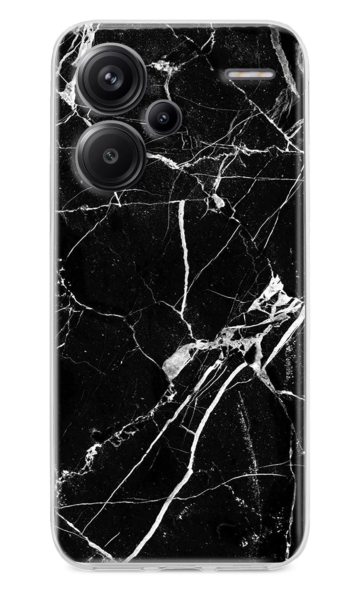 Black Marble Pattern Redmi Note 13 Pro+ 5G Back Cover