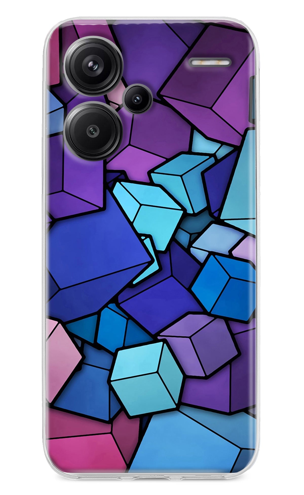 Cubic Abstract Redmi Note 13 Pro+ 5G Back Cover