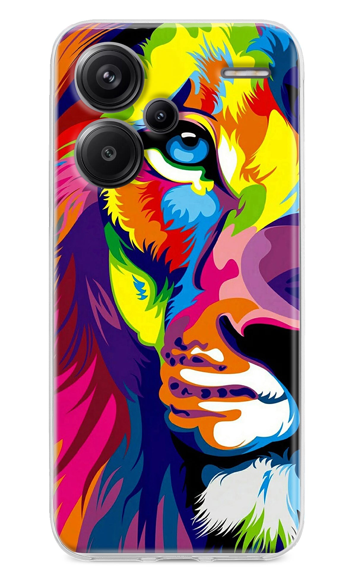 Lion Half Face Redmi Note 13 Pro+ 5G Back Cover