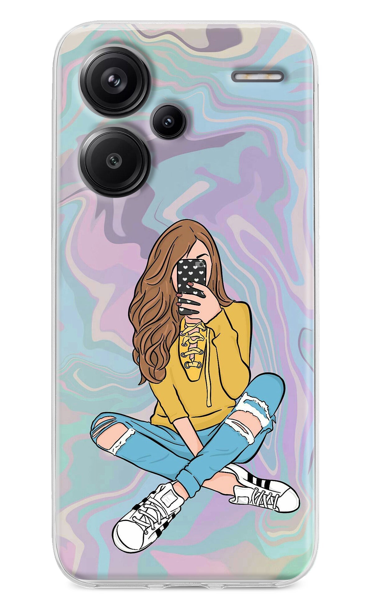 Selfie Girl Redmi Note 13 Pro+ 5G Back Cover