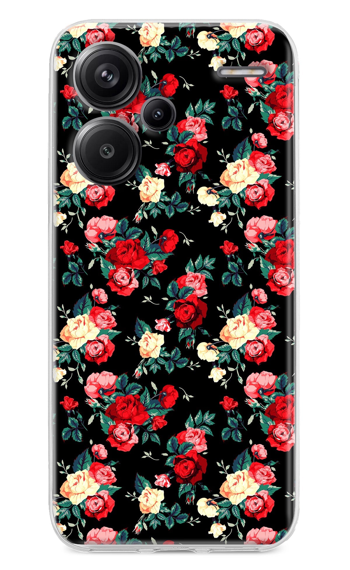 Rose Pattern Redmi Note 13 Pro+ 5G Back Cover