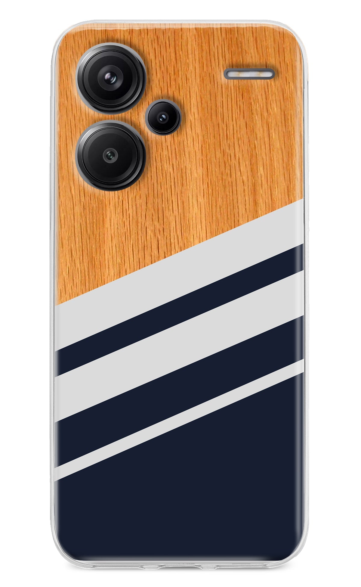 Blue and white wooden Redmi Note 13 Pro+ 5G Back Cover