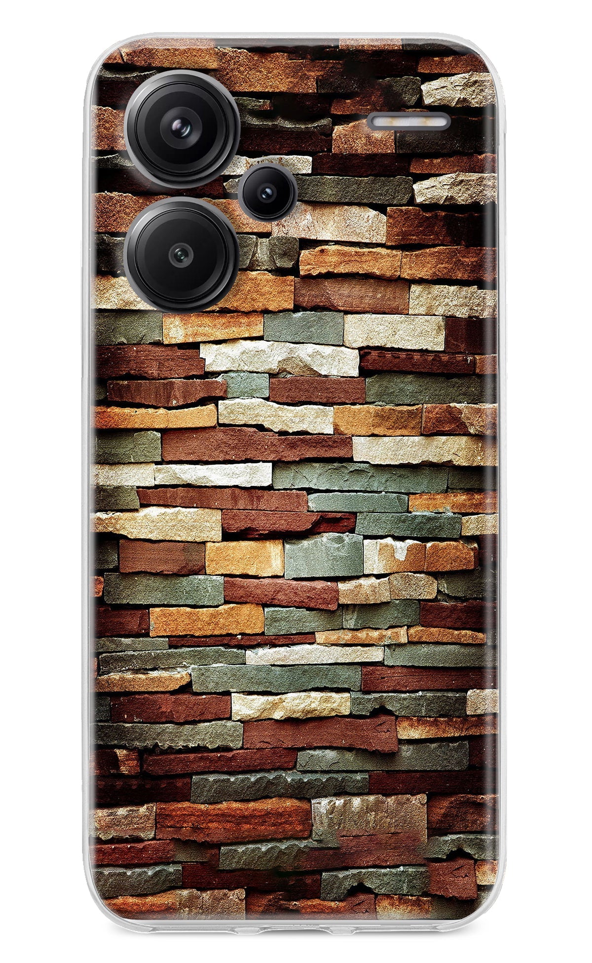 Bricks Pattern Redmi Note 13 Pro+ 5G Back Cover