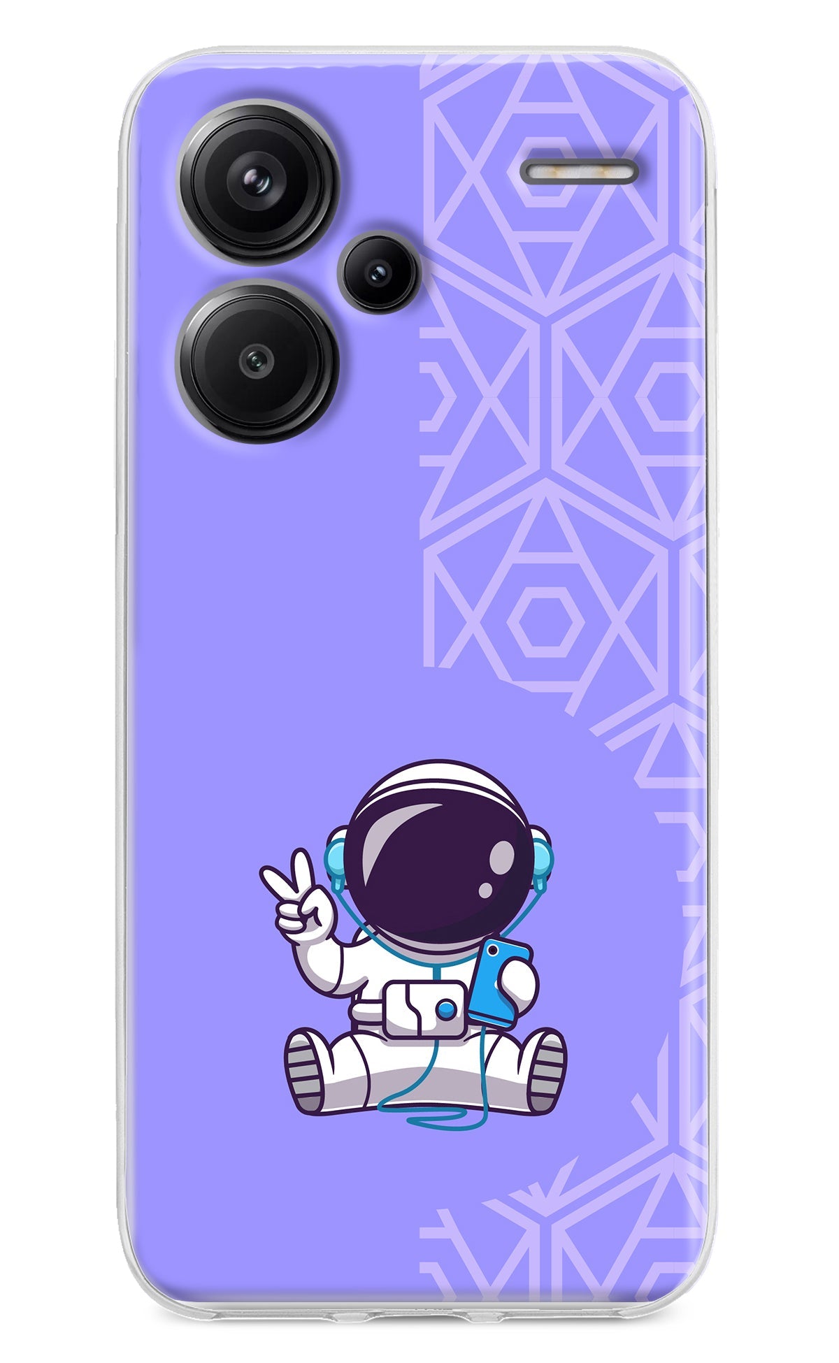 Cute Astronaut Chilling Redmi Note 13 Pro+ 5G Back Cover