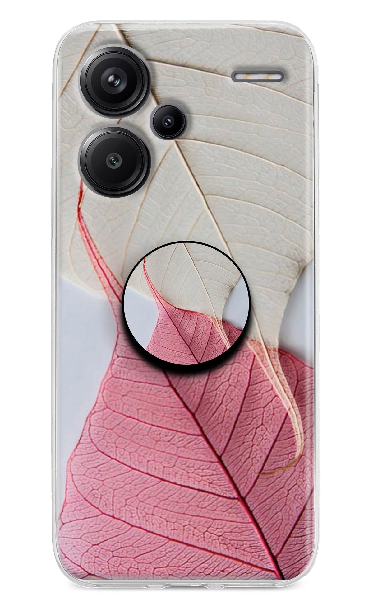 White Pink Leaf Redmi Note 13 Pro+ 5G Pop Case