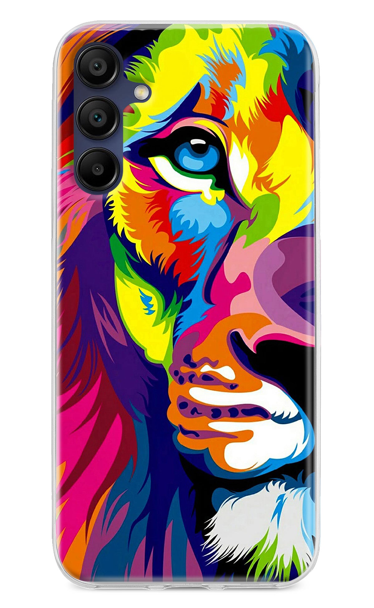 Lion Half Face Samsung A15 5G Back Cover