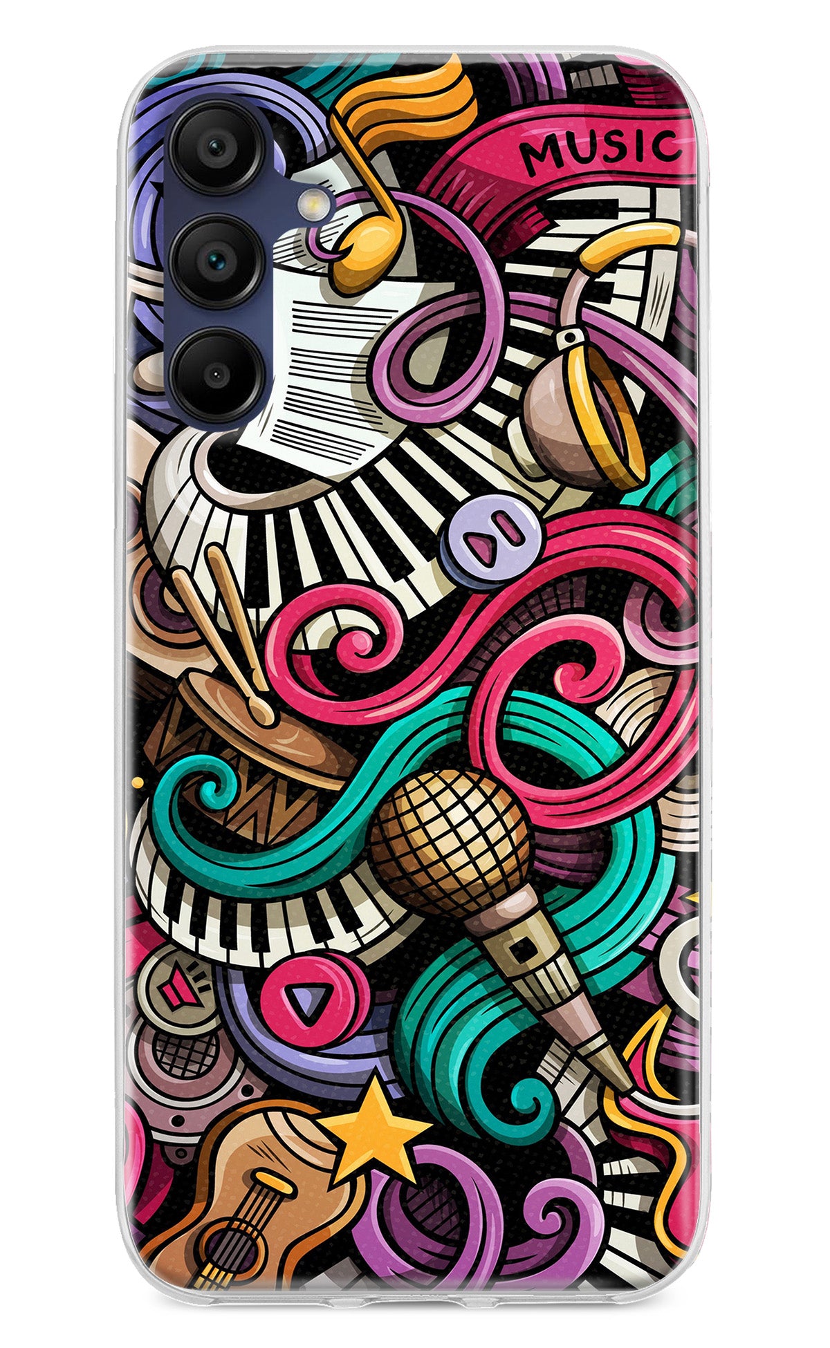 Music Abstract Samsung A15 5G Back Cover