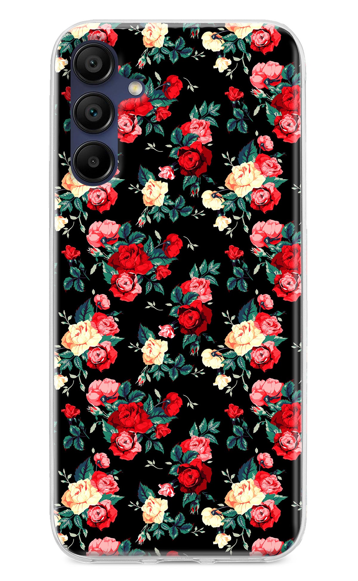 Rose Pattern Samsung A15 5G Back Cover