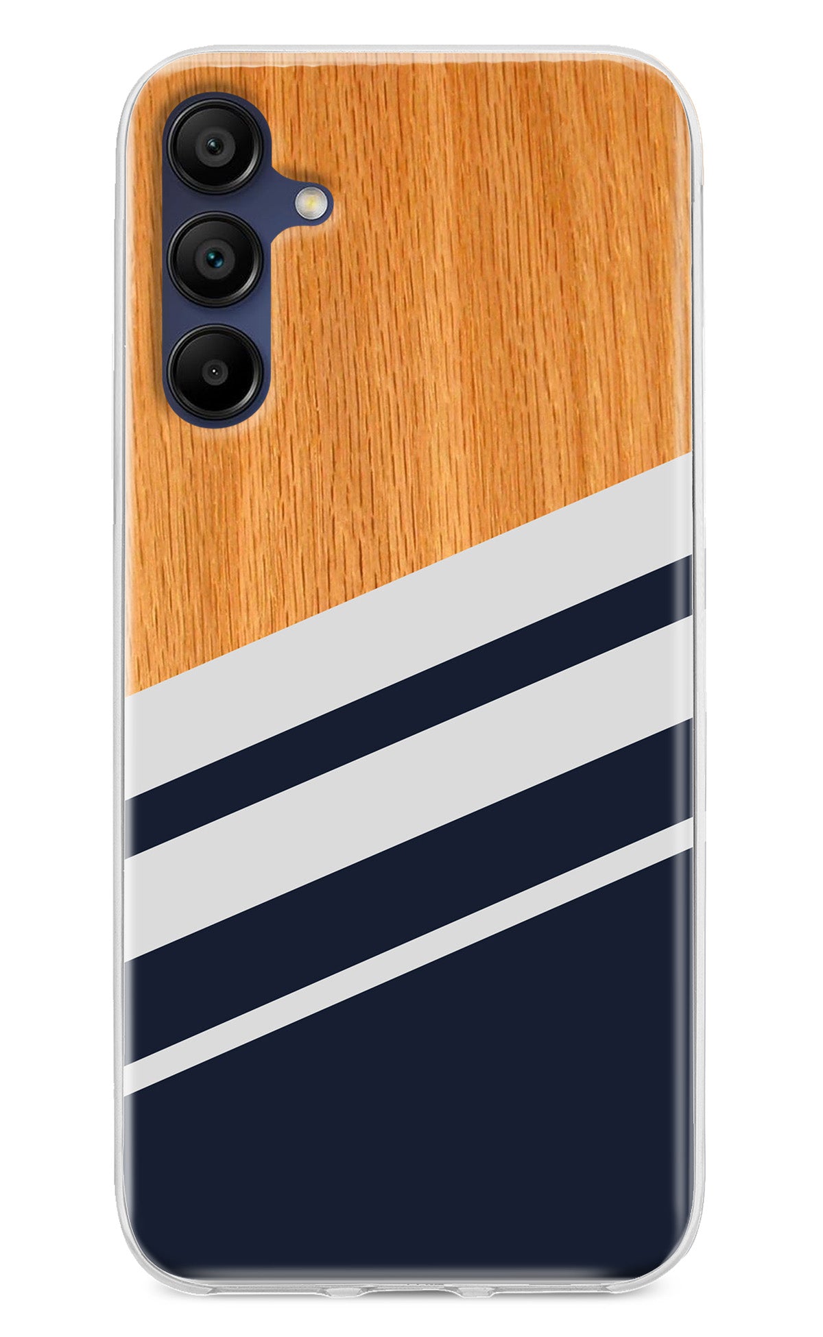 Blue and white wooden Samsung A15 5G Back Cover