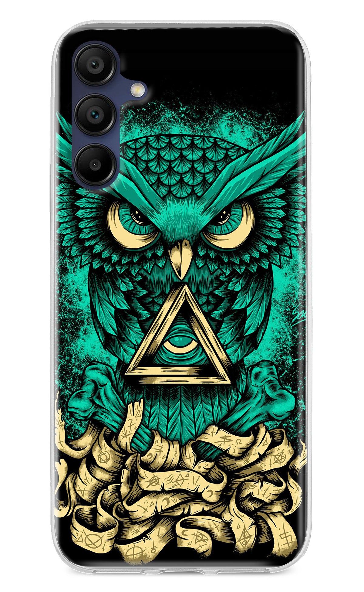 Green Owl Samsung A15 5G Back Cover