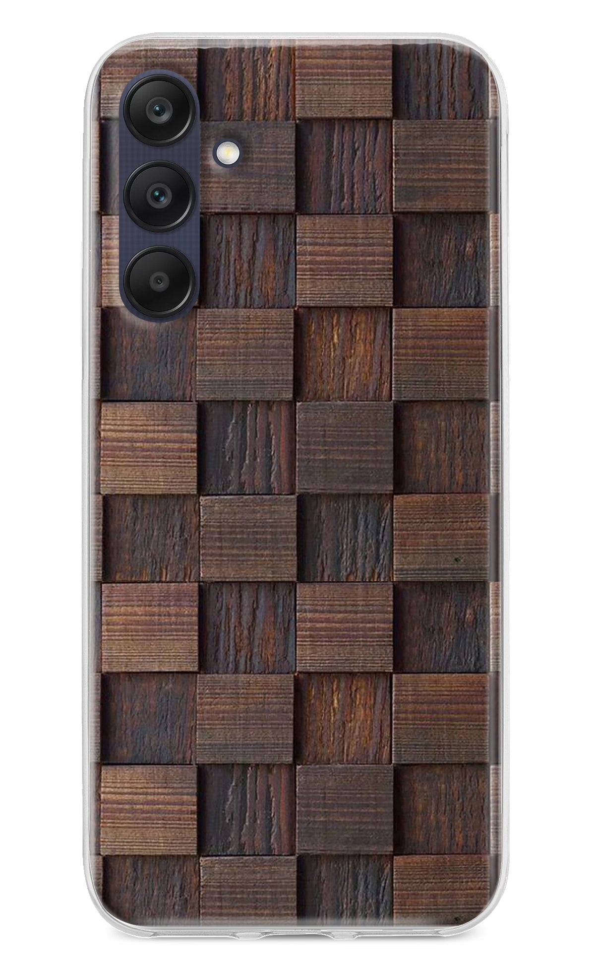 Wooden Cube Design Samsung A25 5G Back Cover