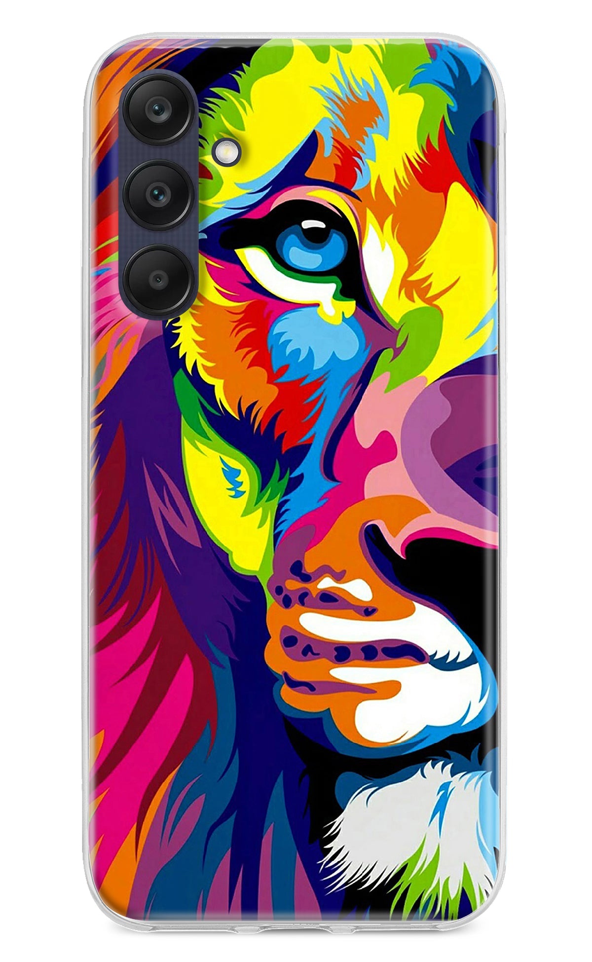 Lion Half Face Samsung A25 5G Back Cover