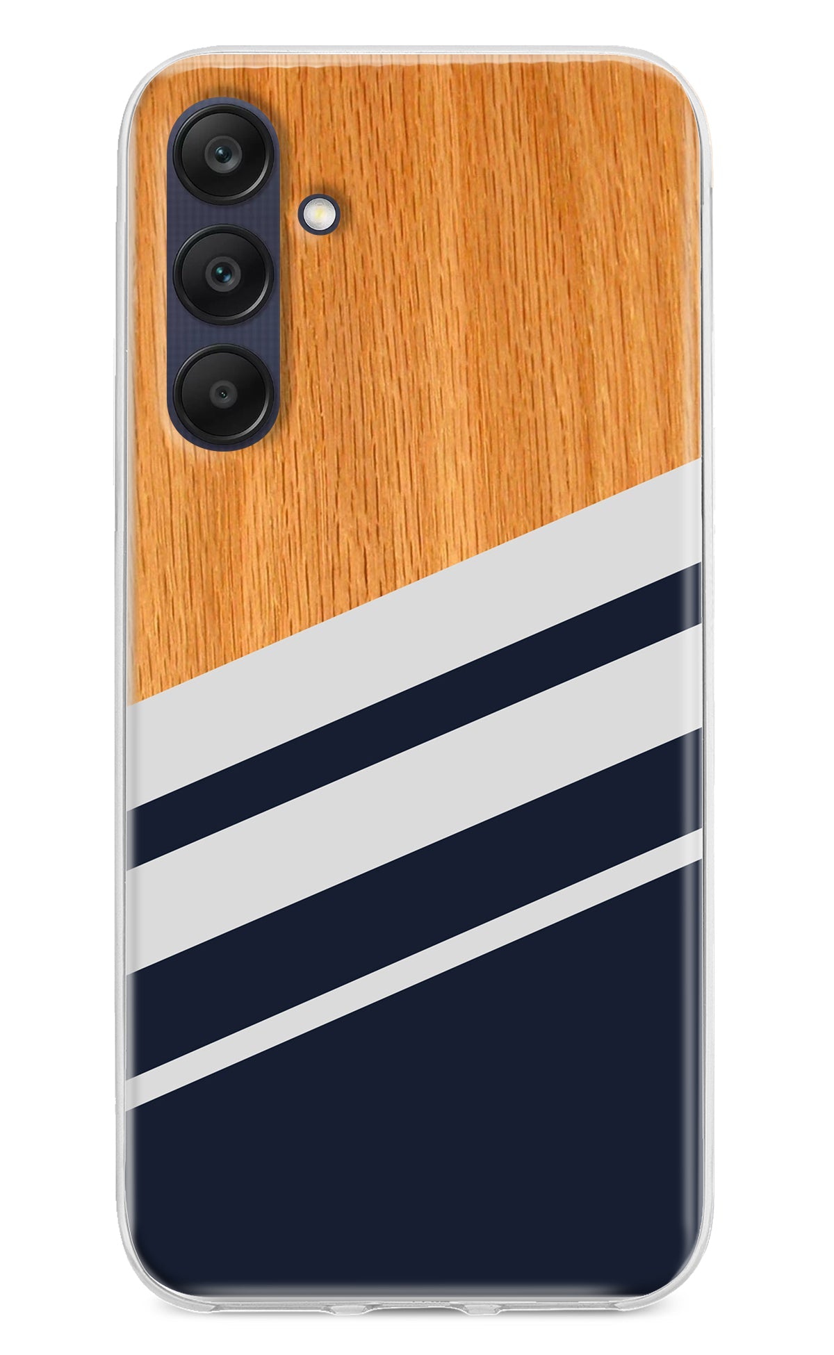 Blue and white wooden Samsung A25 5G Back Cover