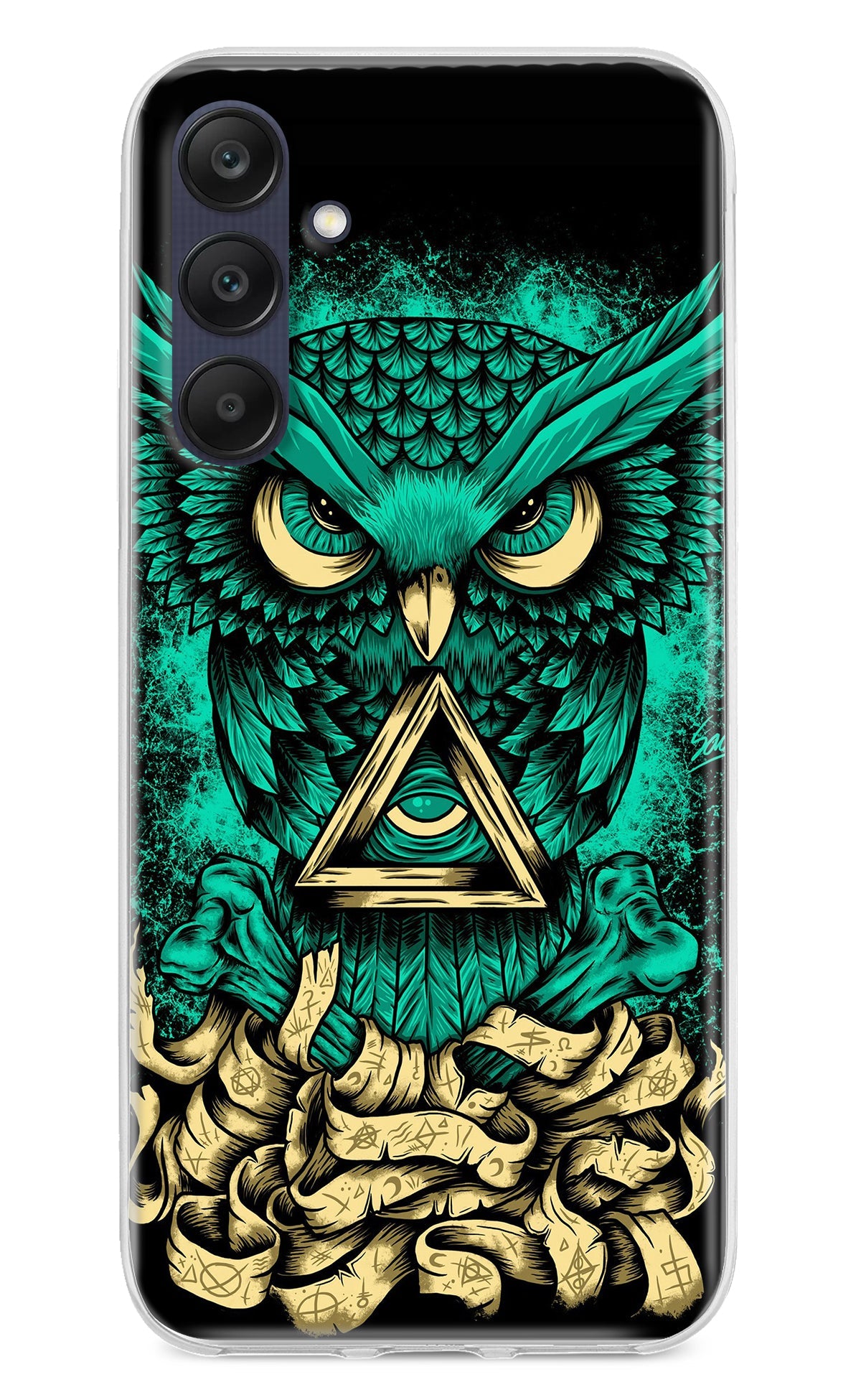 Green Owl Samsung A25 5G Back Cover