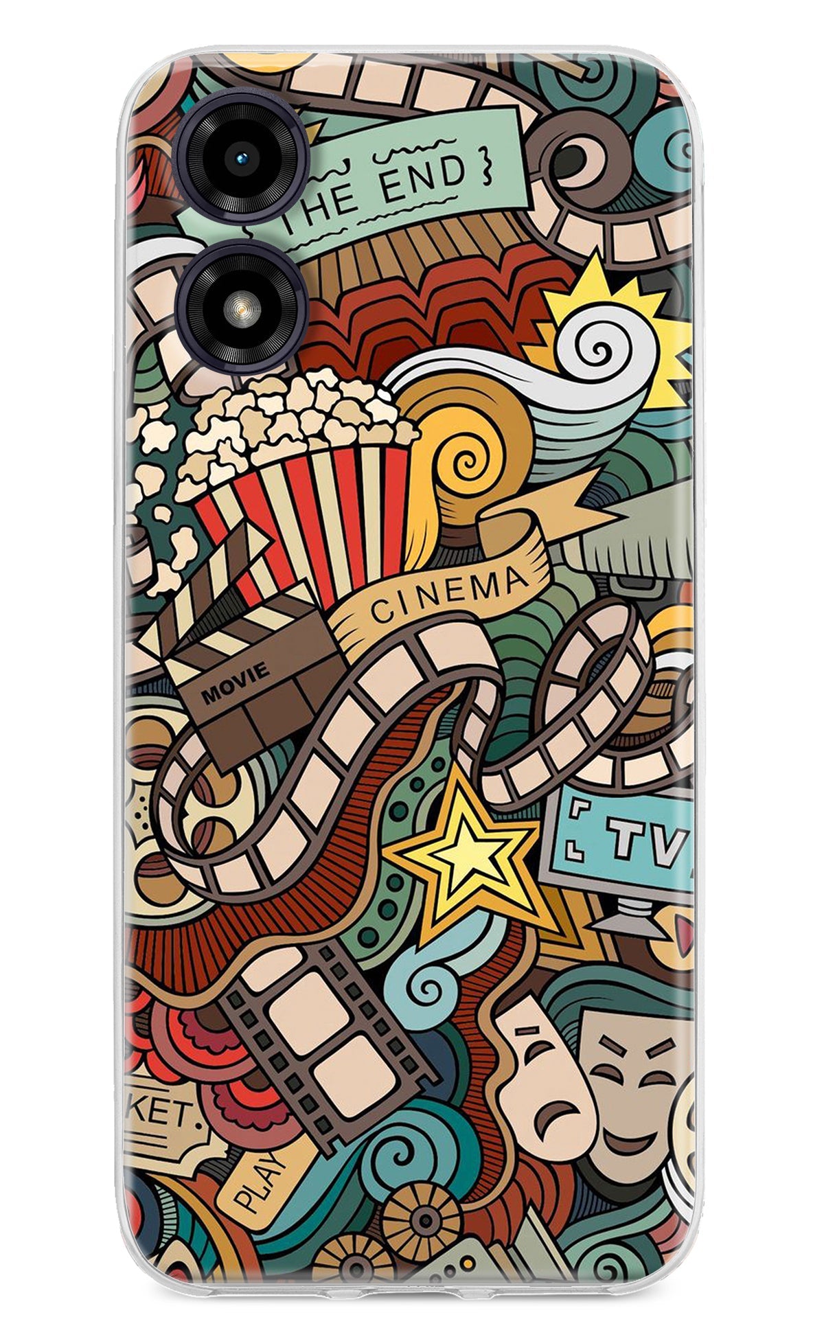 Cinema Abstract Moto G04 Back Cover
