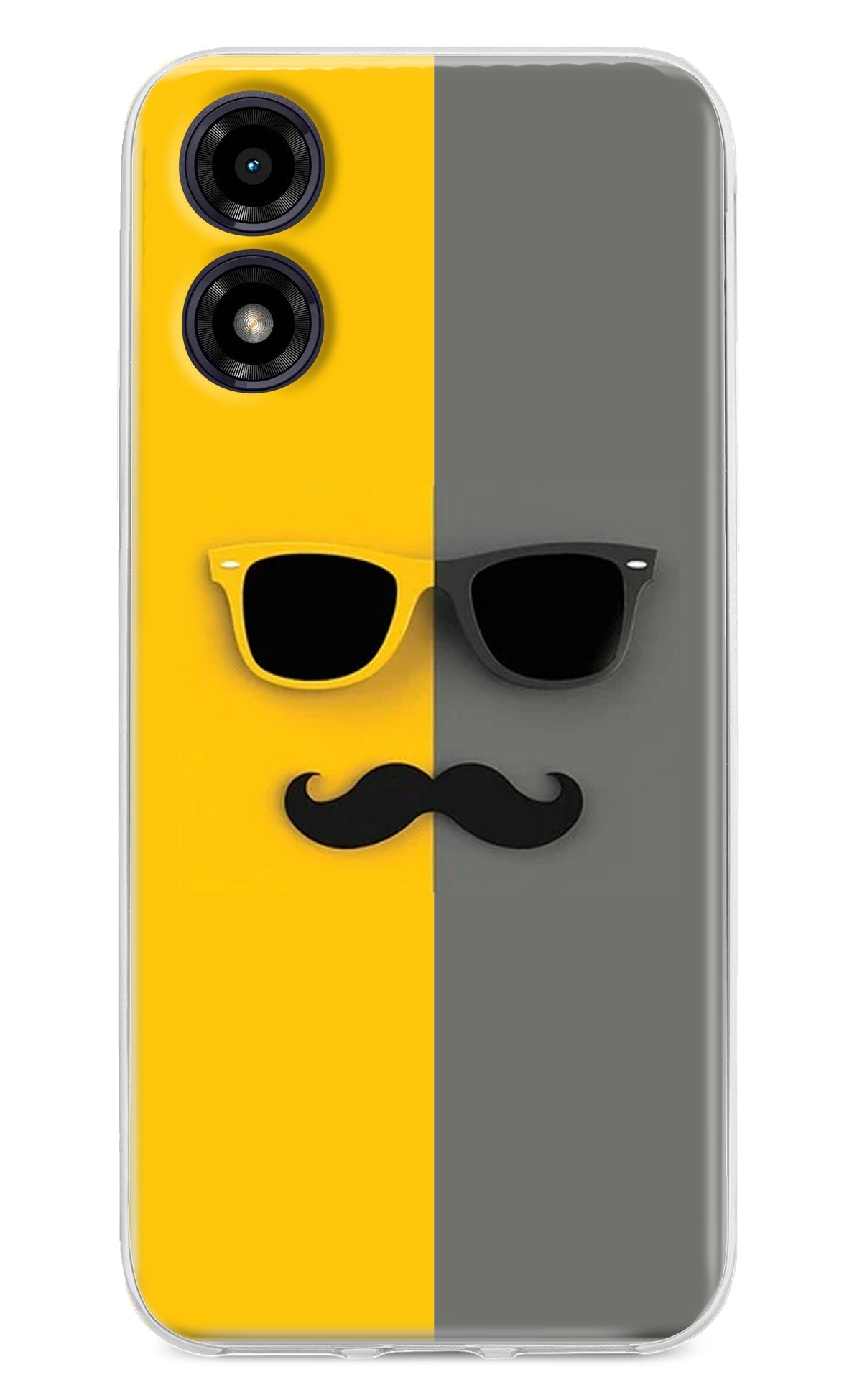 Sunglasses with Mustache Moto G04 Back Cover