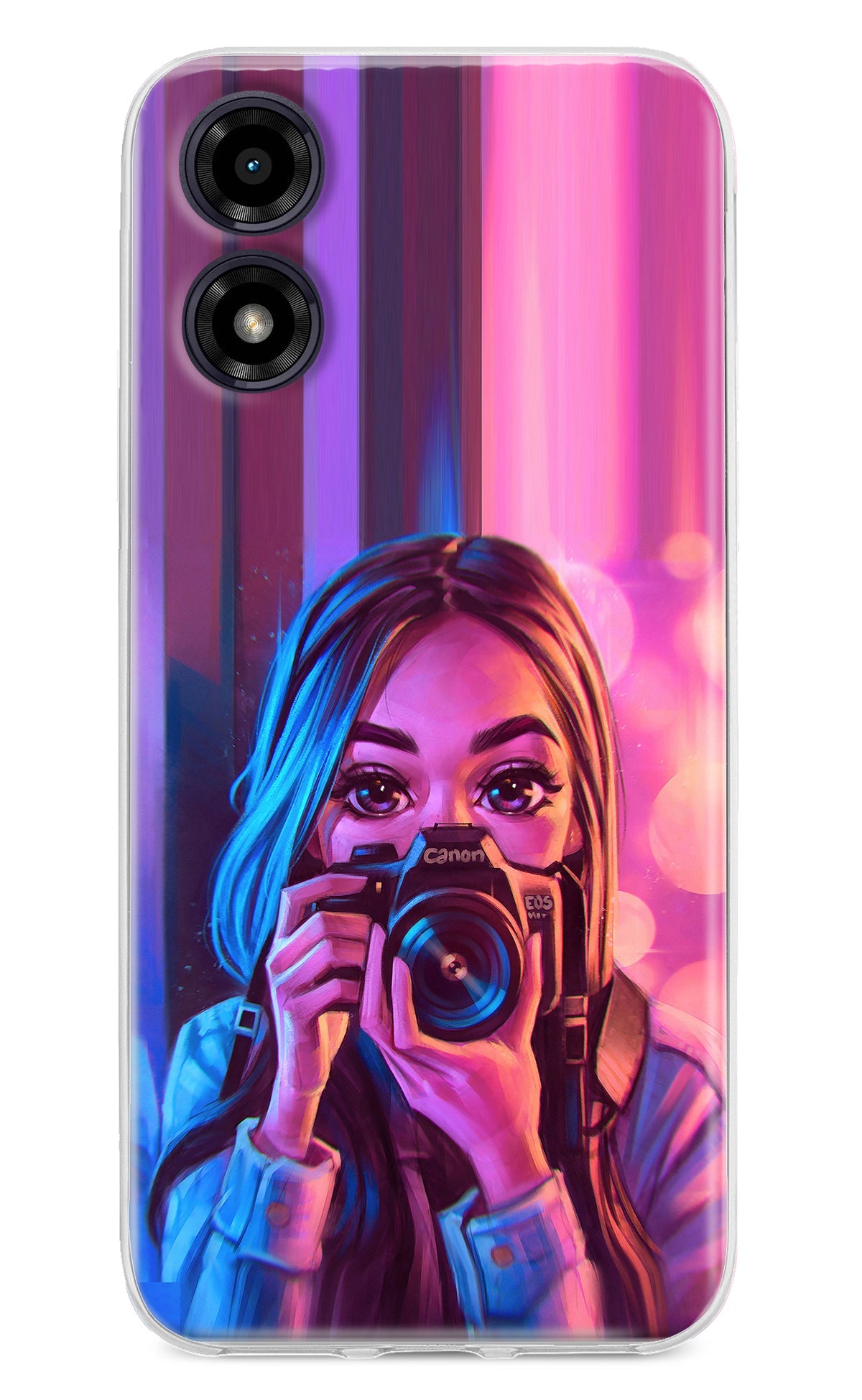 Girl Photographer Moto G04 Back Cover