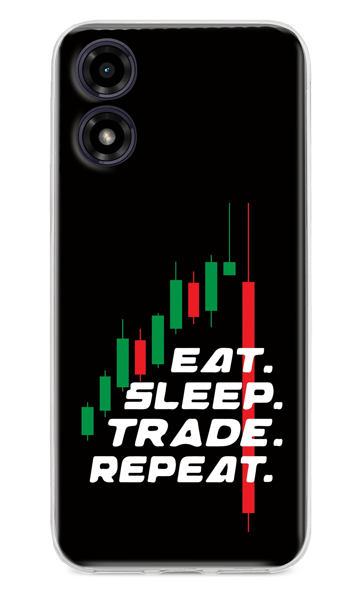 Eat Sleep Trade Repeat Moto G04 Back Cover