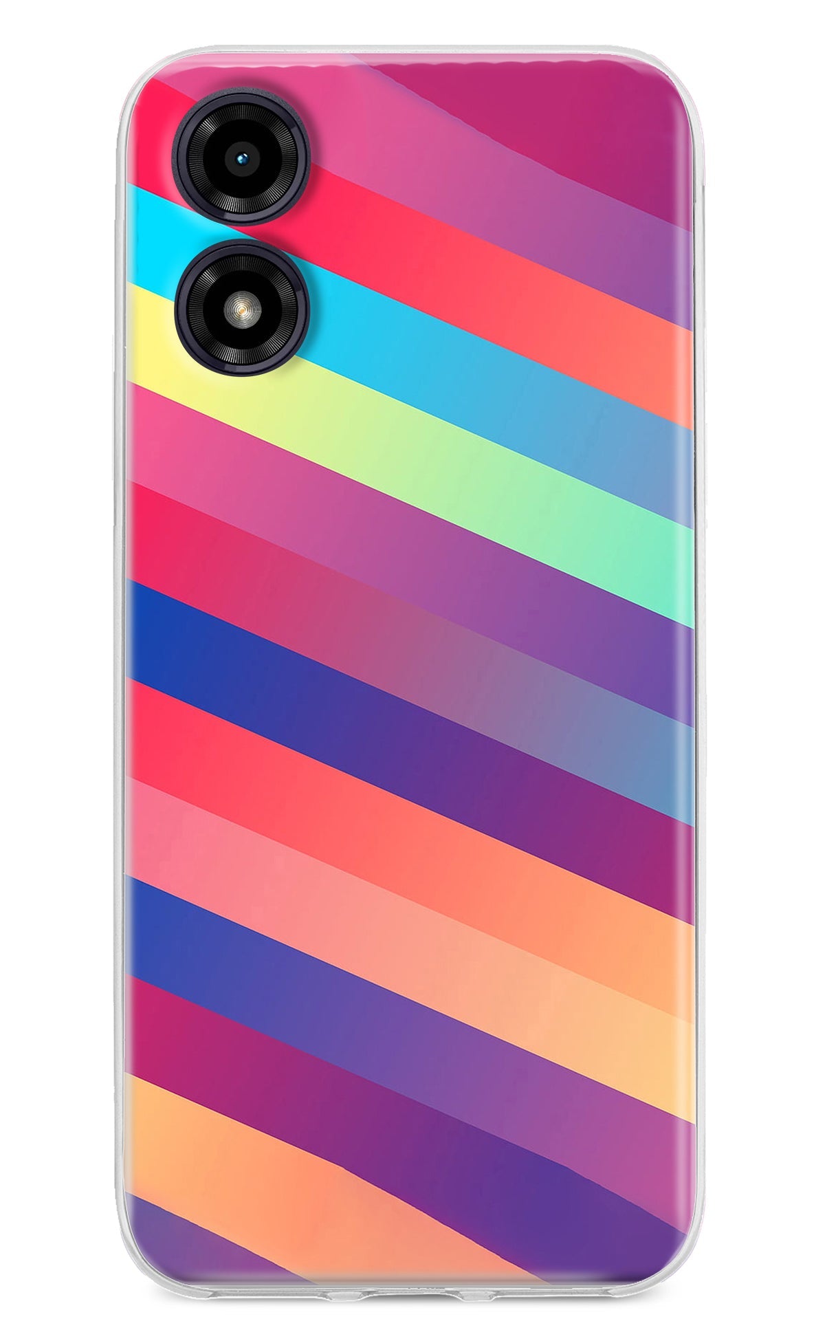 Stripes color Moto G04 Back Cover