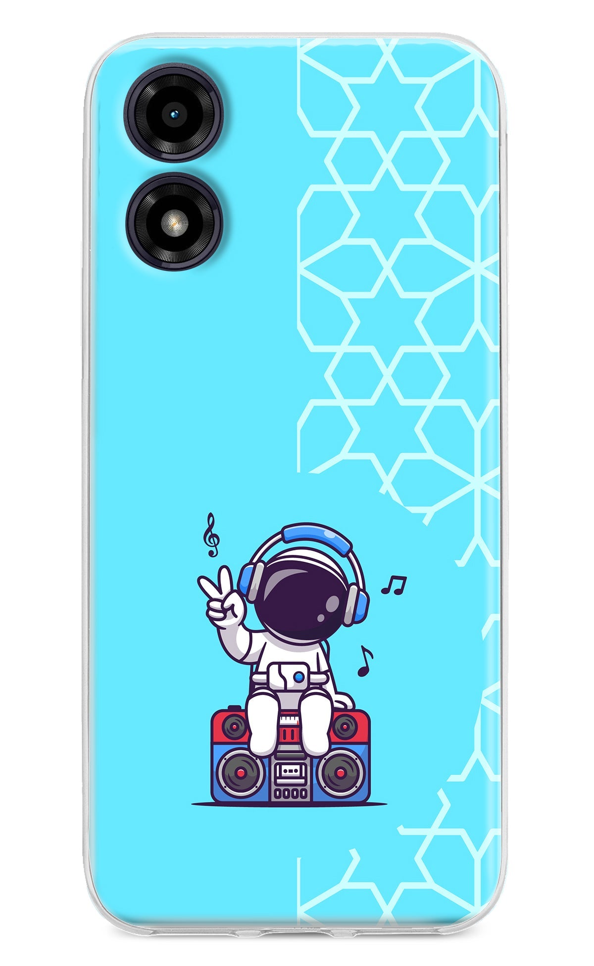 Cute Astronaut Chilling Moto G04 Back Cover