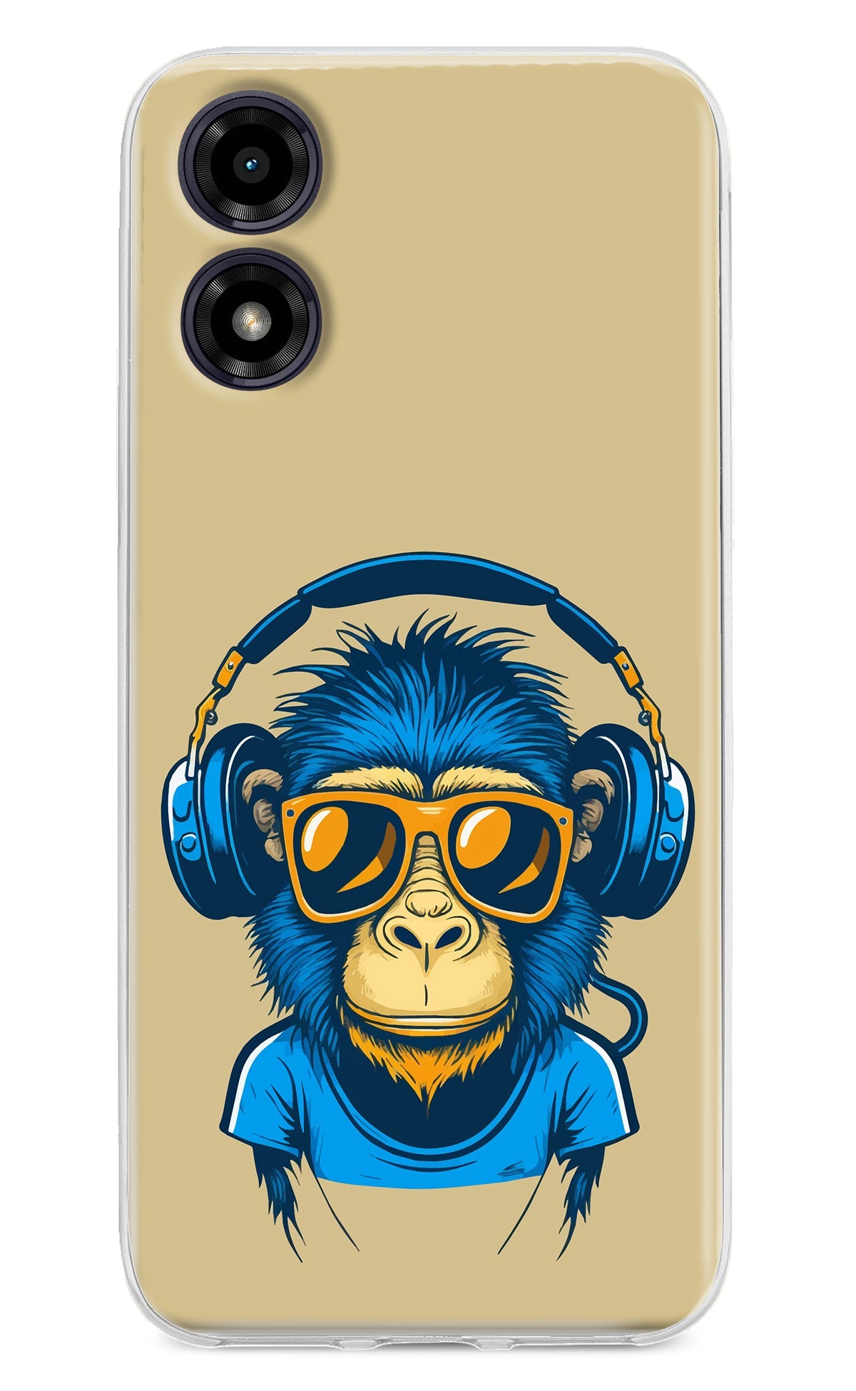 Monkey Headphone Moto G04 Back Cover