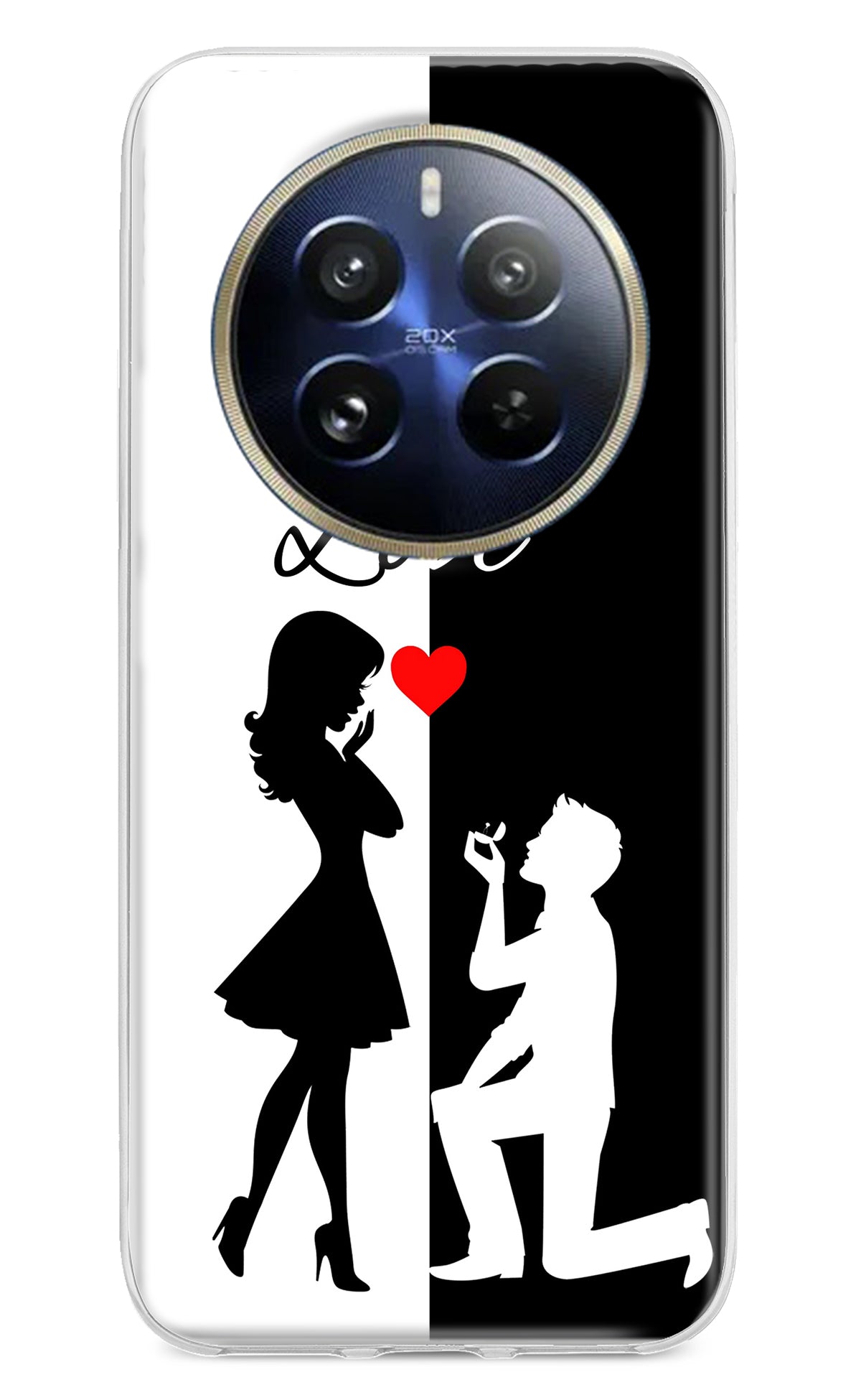 Love Propose Black And White Realme 12 Pro 5G/12 Pro+ 5G Back Cover