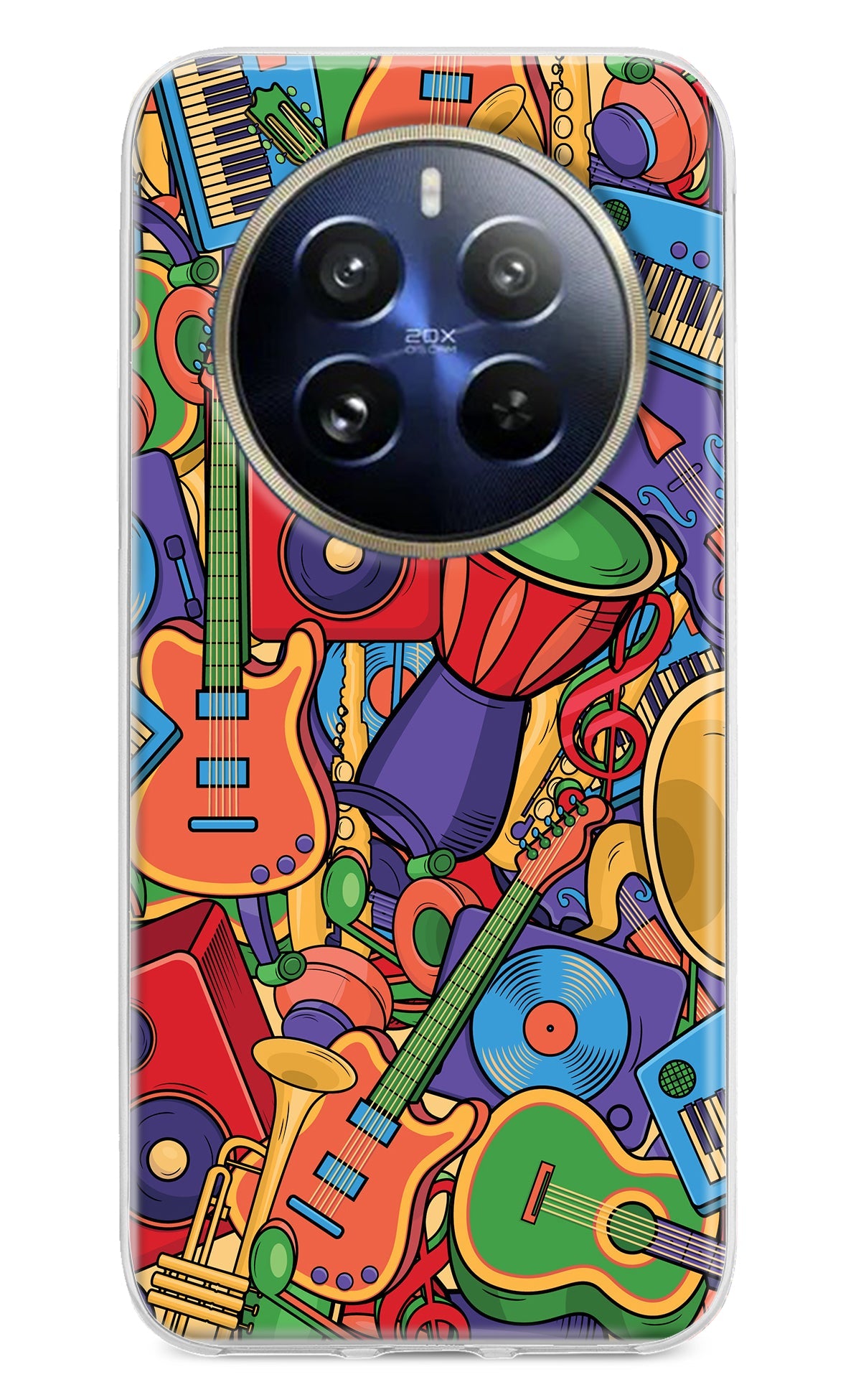 Music Instrument Doodle Realme 12 Pro 5G/12 Pro+ 5G Back Cover