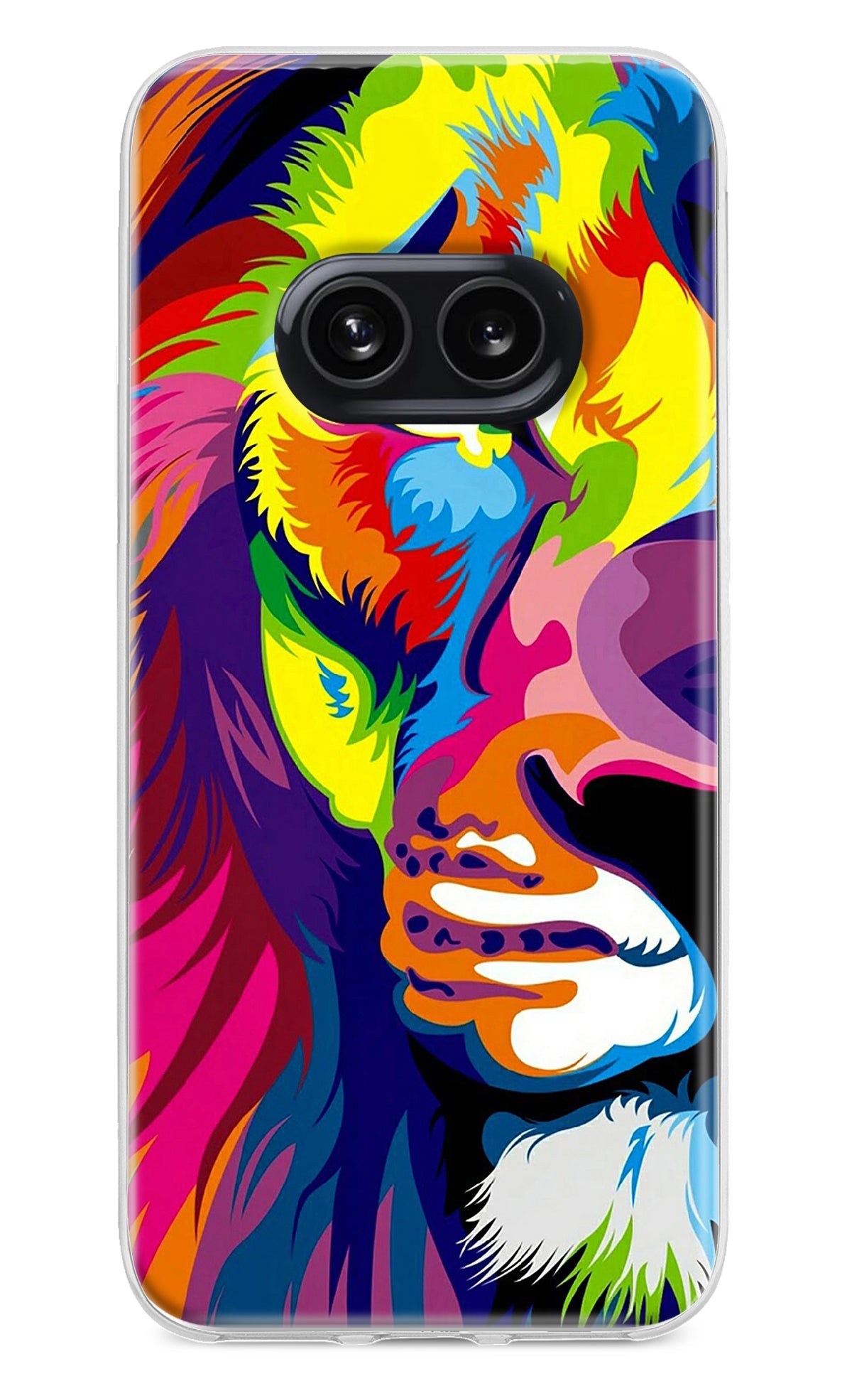 Lion Half Face Nothing Phone 2A Back Cover