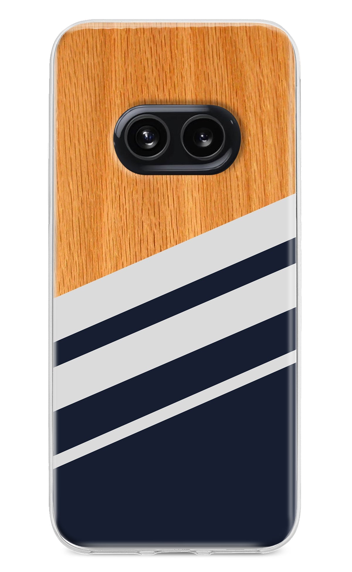 Blue and white wooden Nothing Phone 2A Back Cover