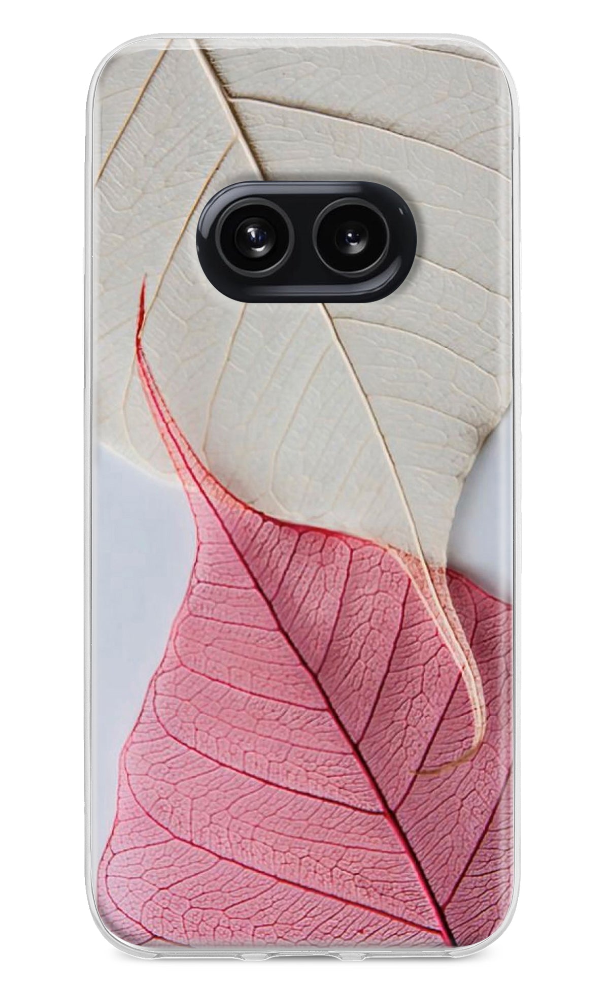 White Pink Leaf Nothing Phone 2A Back Cover