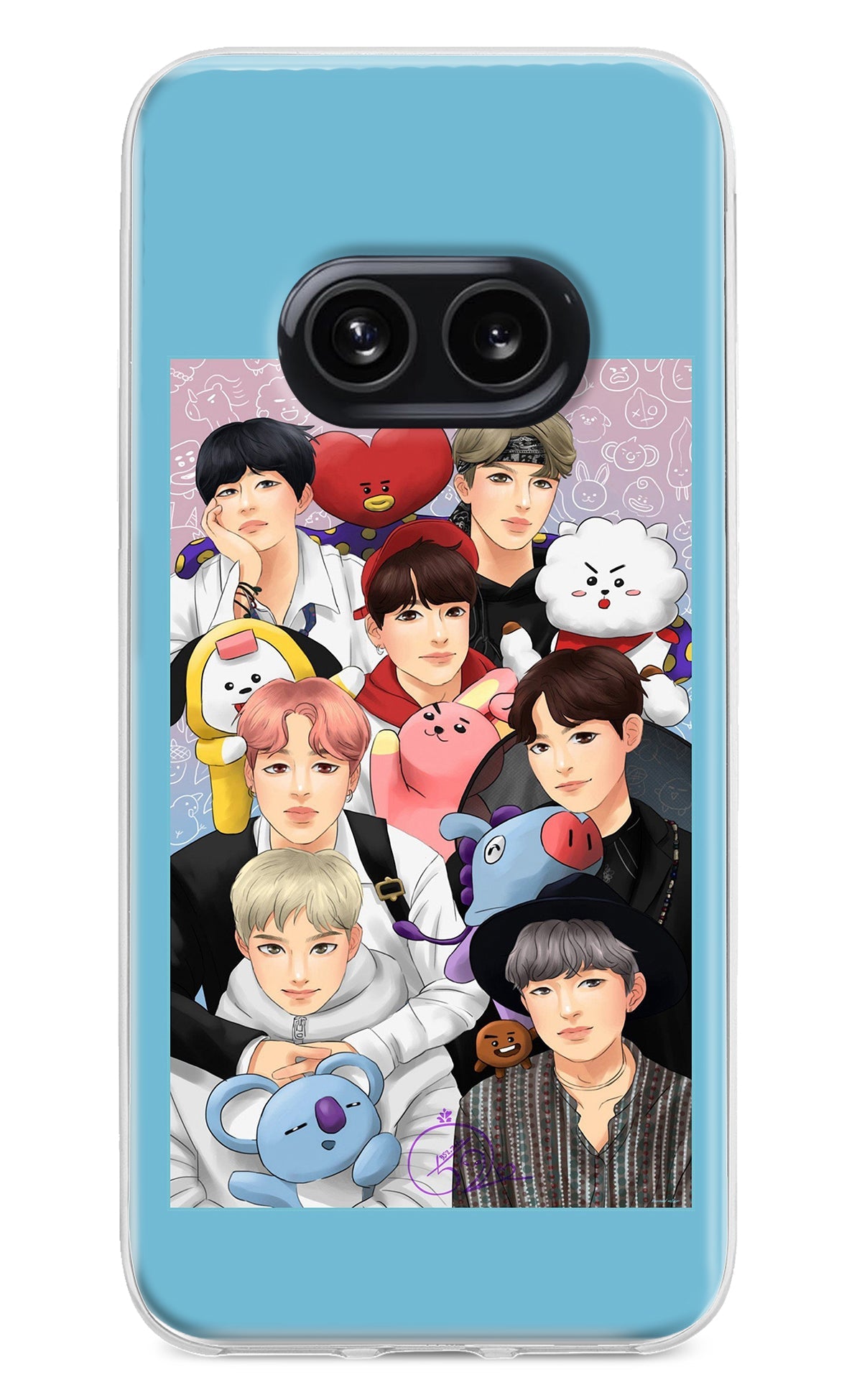 BTS with animals Nothing Phone 2A Back Cover