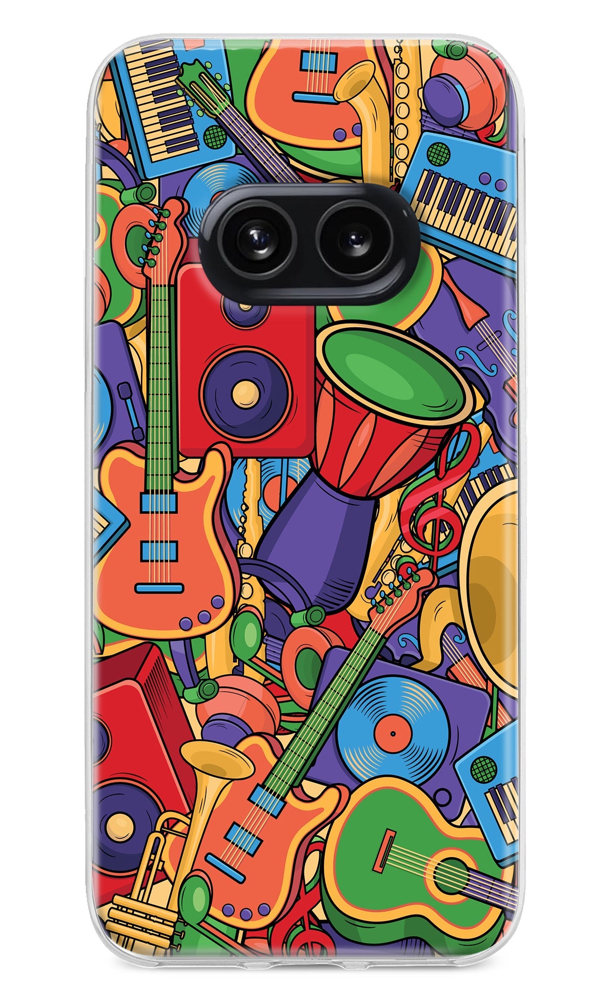 Music Instrument Doodle Nothing Phone 2A Back Cover