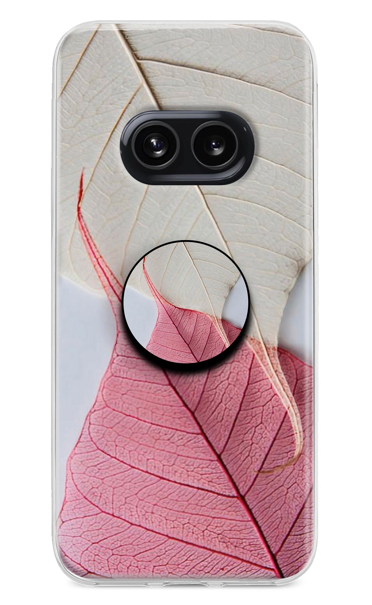 White Pink Leaf Nothing Phone 2A Pop Case